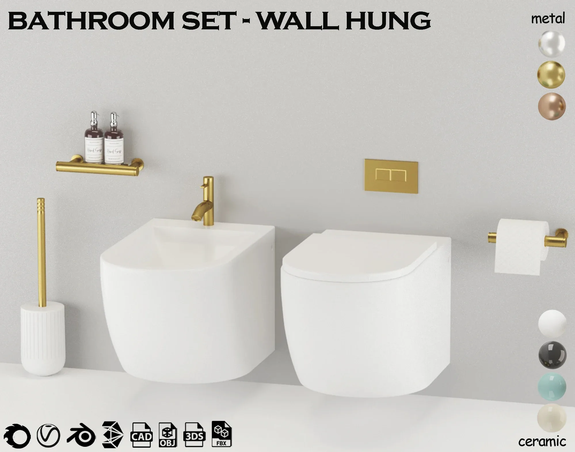 bathroom set 2 - wall hung