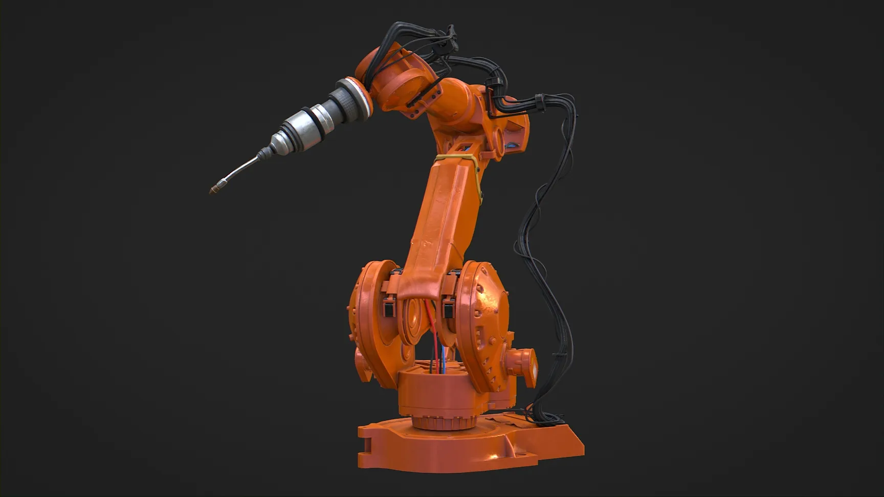 Industrial Robot Machine Rigged