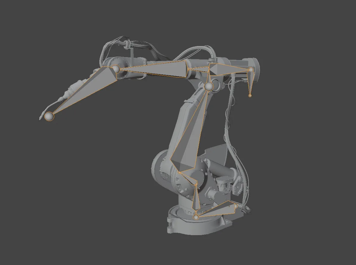 Industrial Robot Machine Rigged