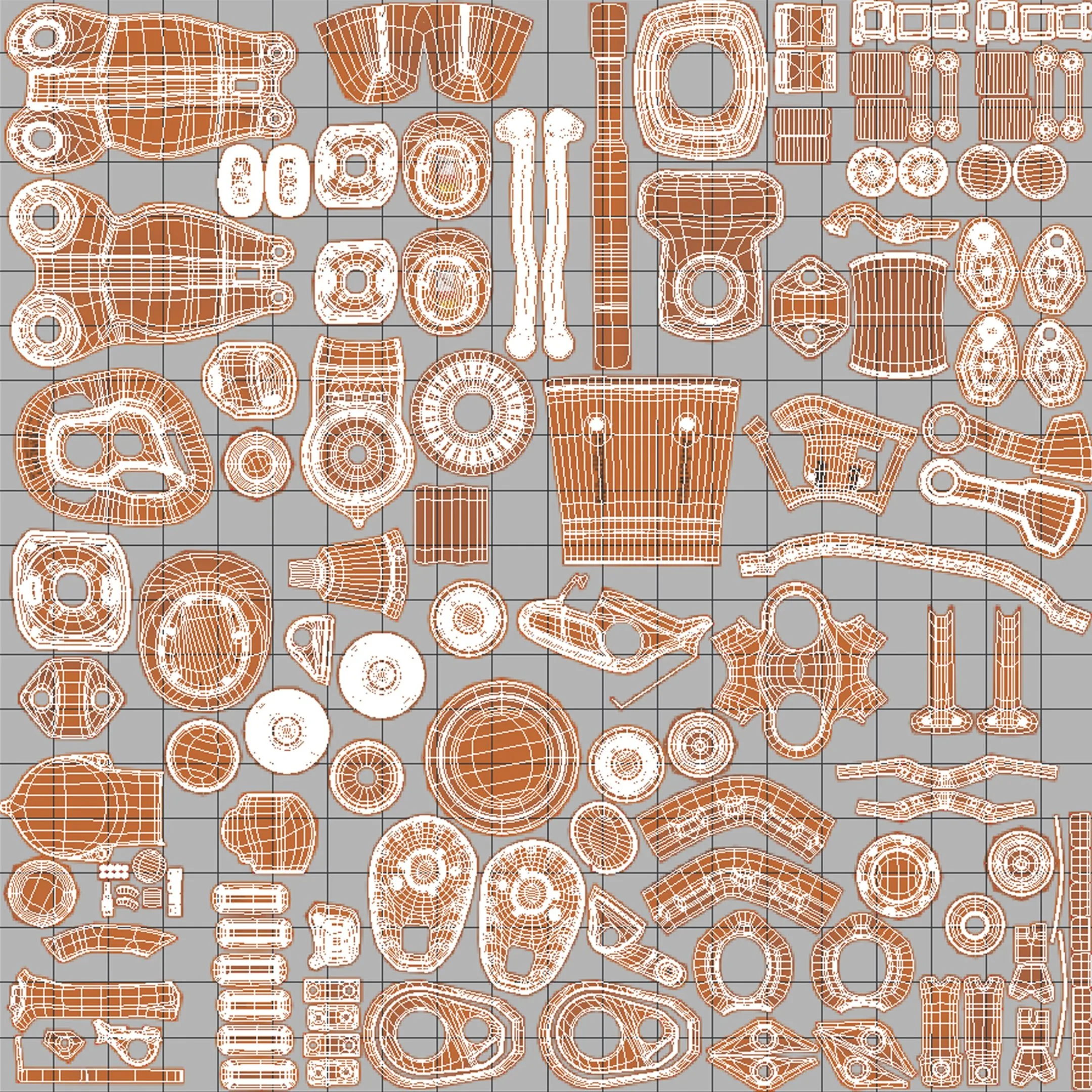 Industrial Robot Machine Rigged