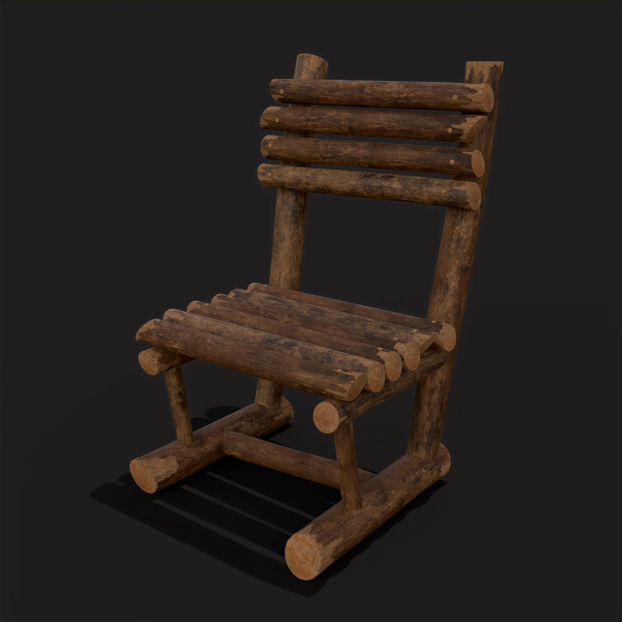 Rustic Log Chair