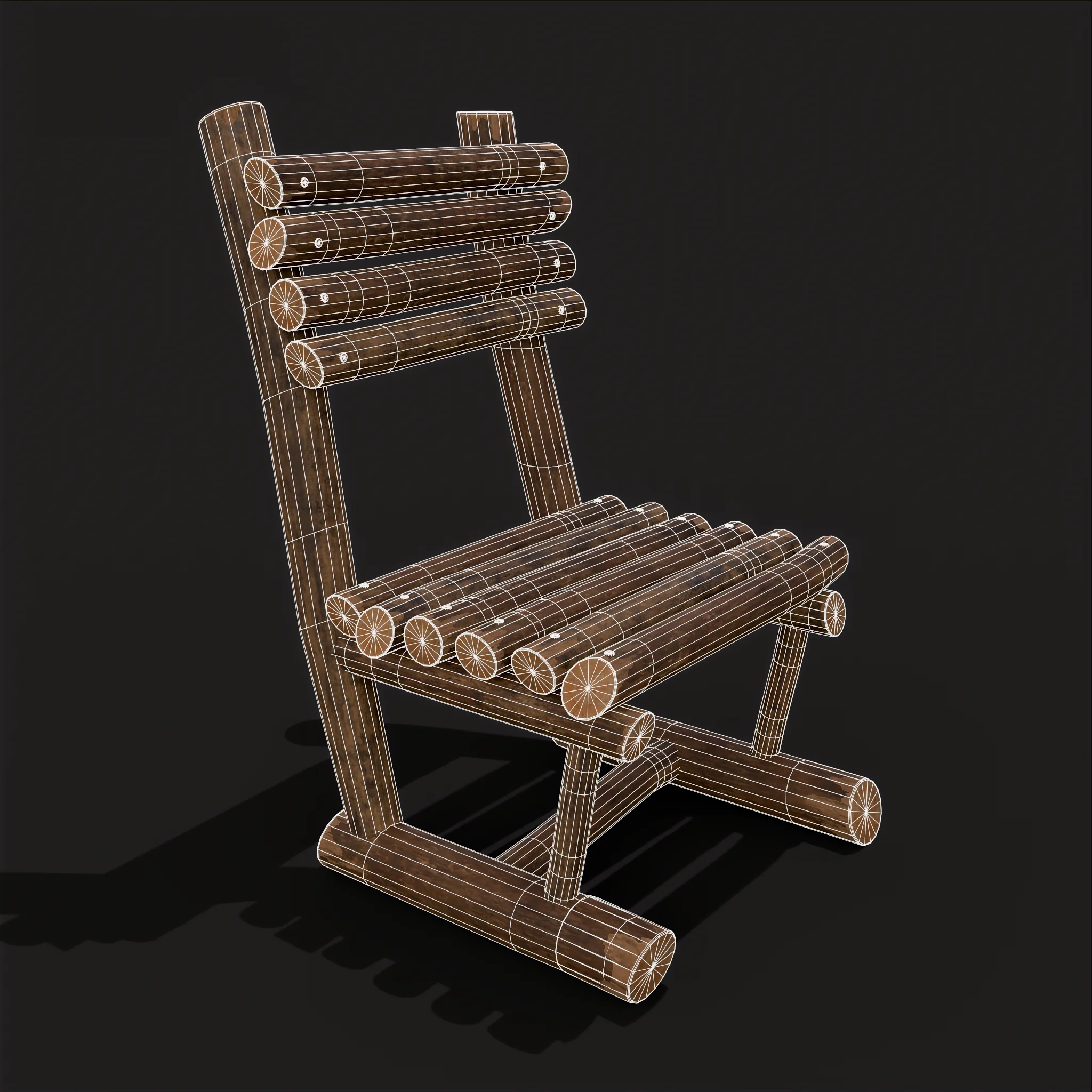 Rustic Log Chair