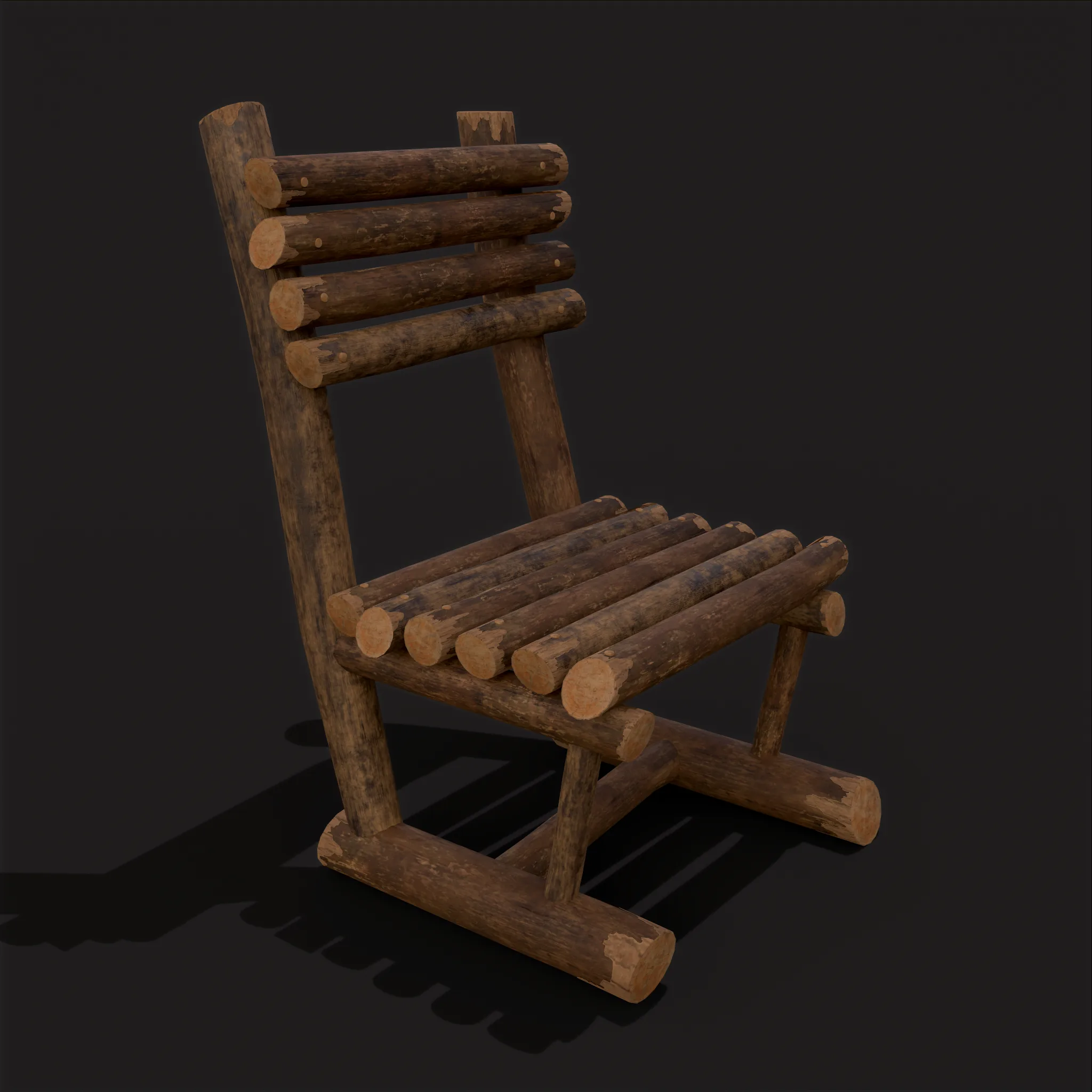 Rustic Log Chair