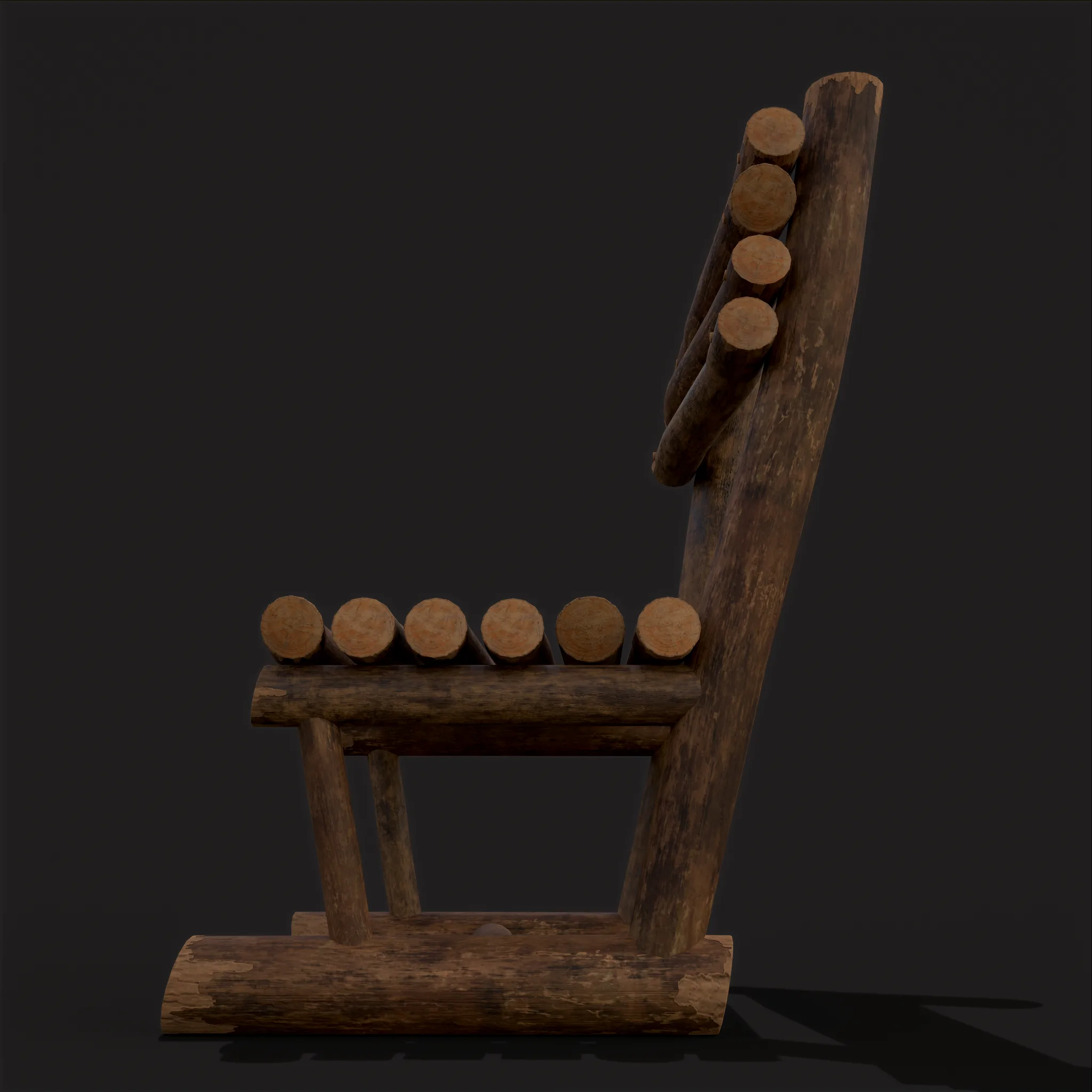 Rustic Log Chair