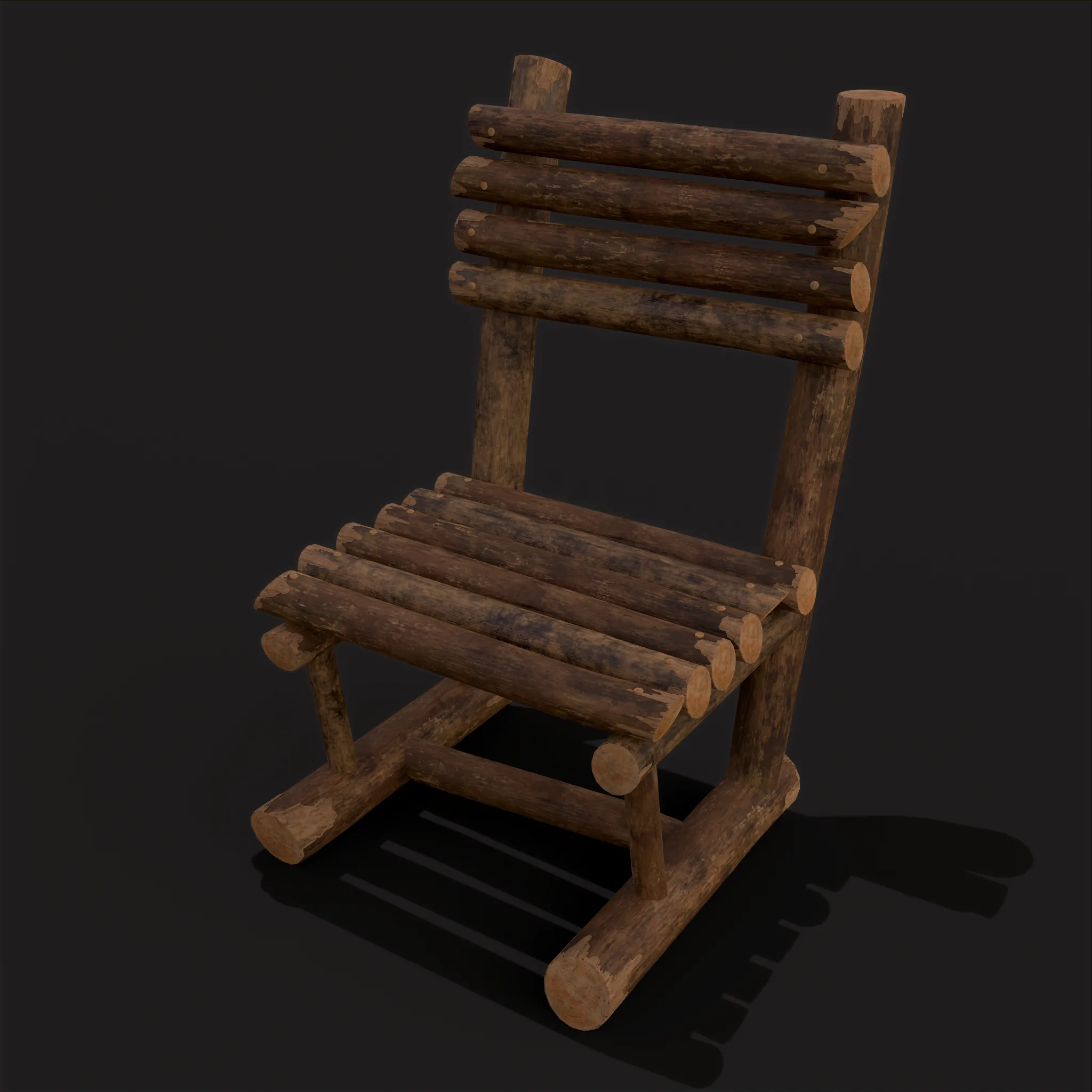 Rustic Log Chair