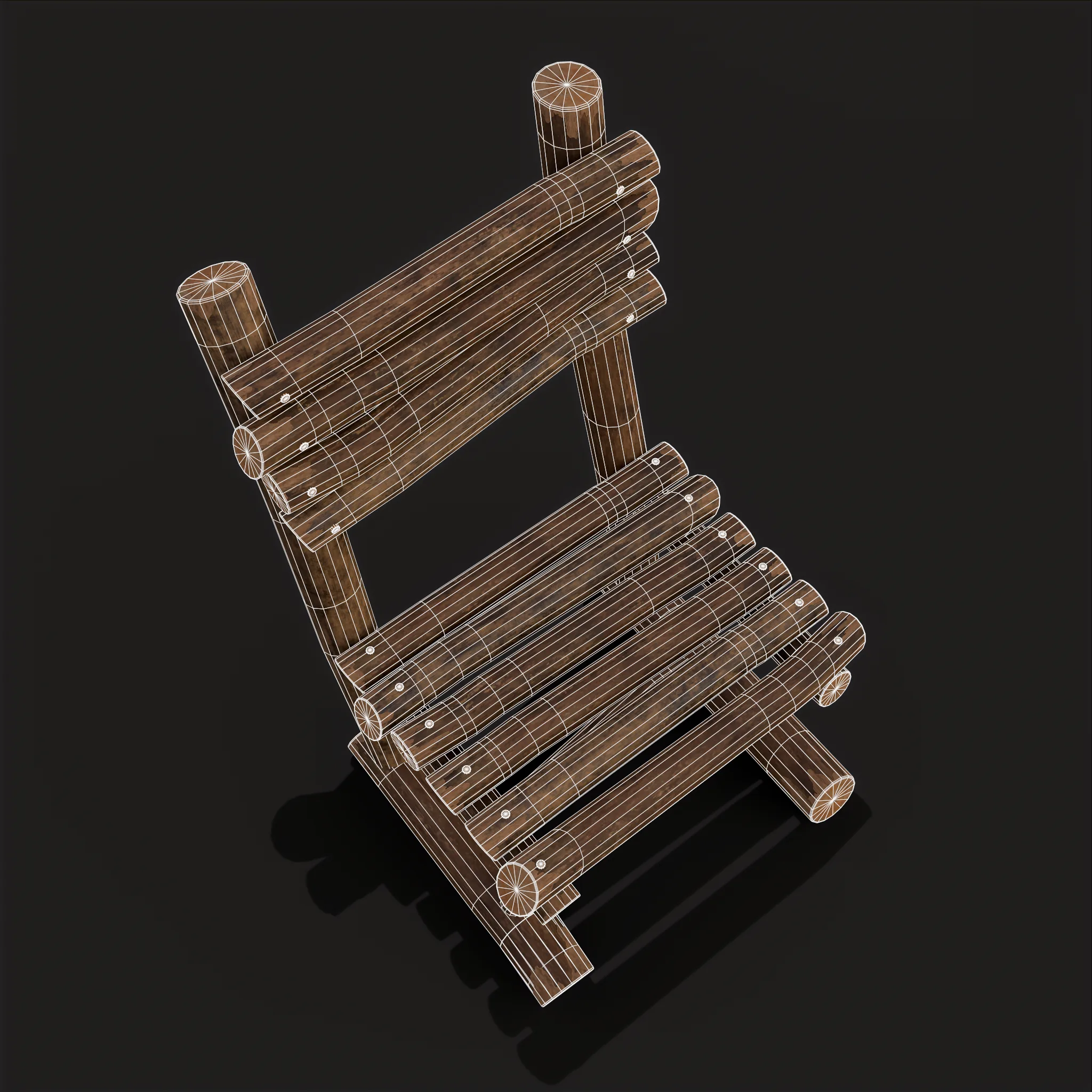 Rustic Log Chair