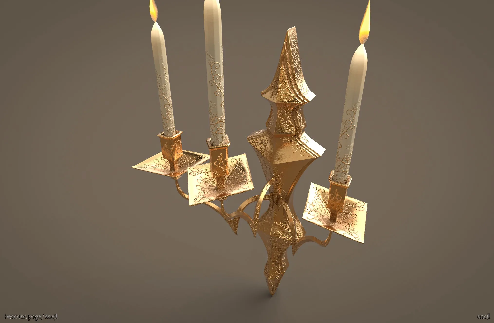 Chandelier (Game ready) FlippedNormals