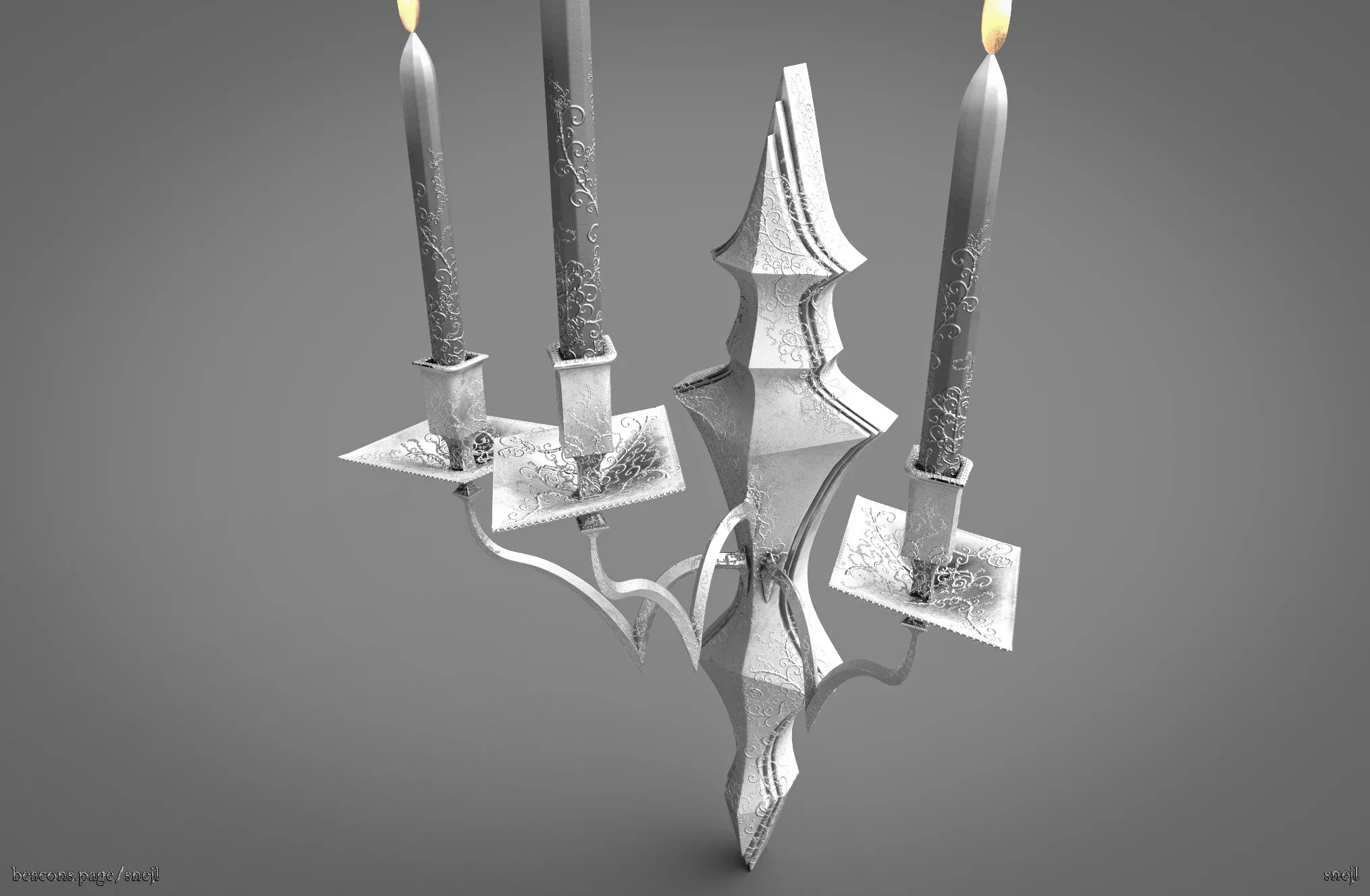 Chandelier (Game ready) FlippedNormals
