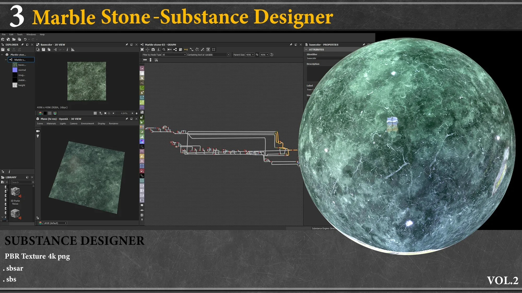 3 Marble Stone Material_Substance Designer-vol.2