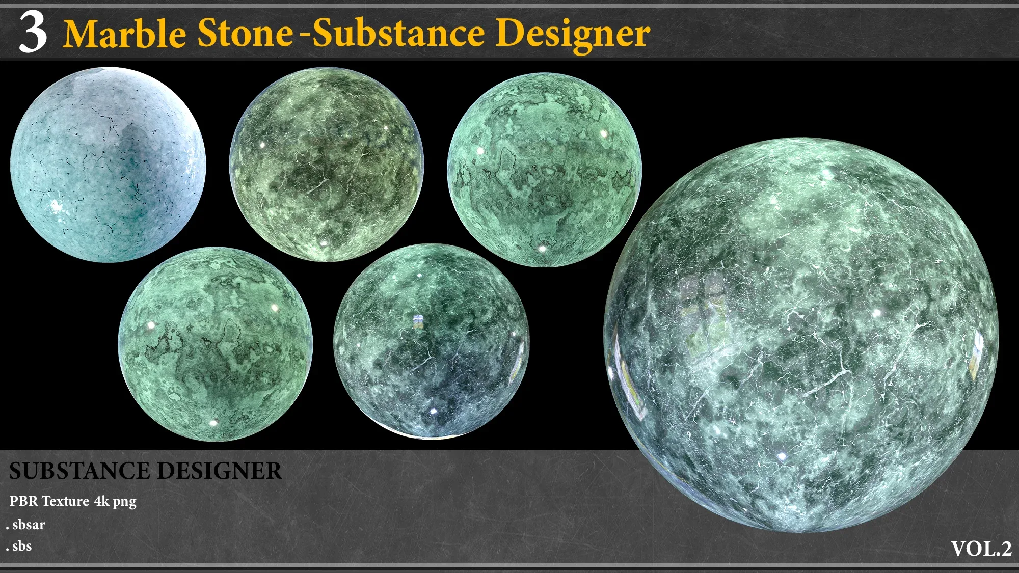 3 Marble Stone Material_Substance Designer-vol.2