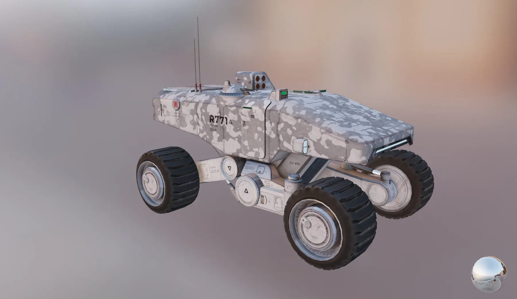 Mars Military Rover Transporter