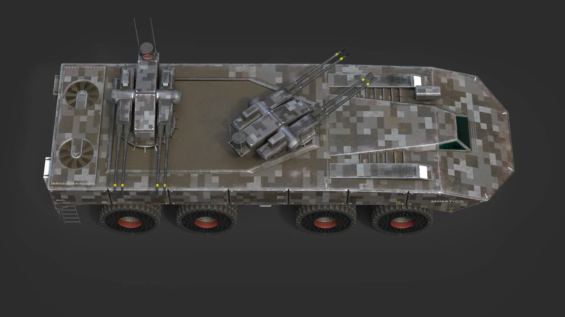 Tank Model Military Si-Fi Dual Source Files Attached 4K Textures