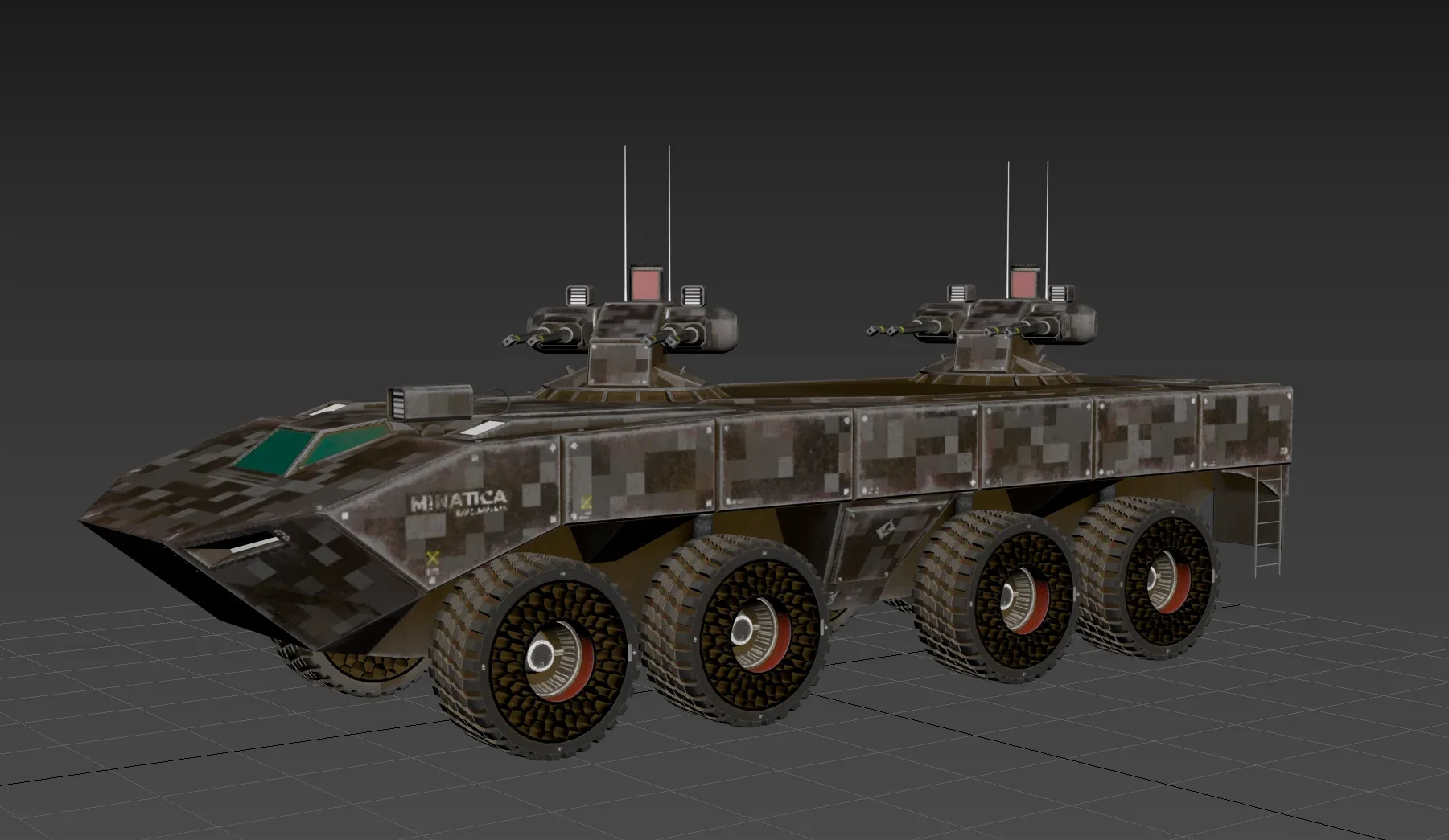 Tank Model Military Si-Fi Dual Source Files Attached 4K Textures