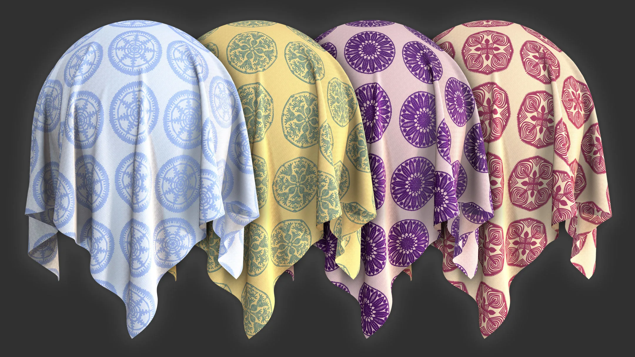 Patterned Fabric Materials + 40 Textures (4K) Vol 2