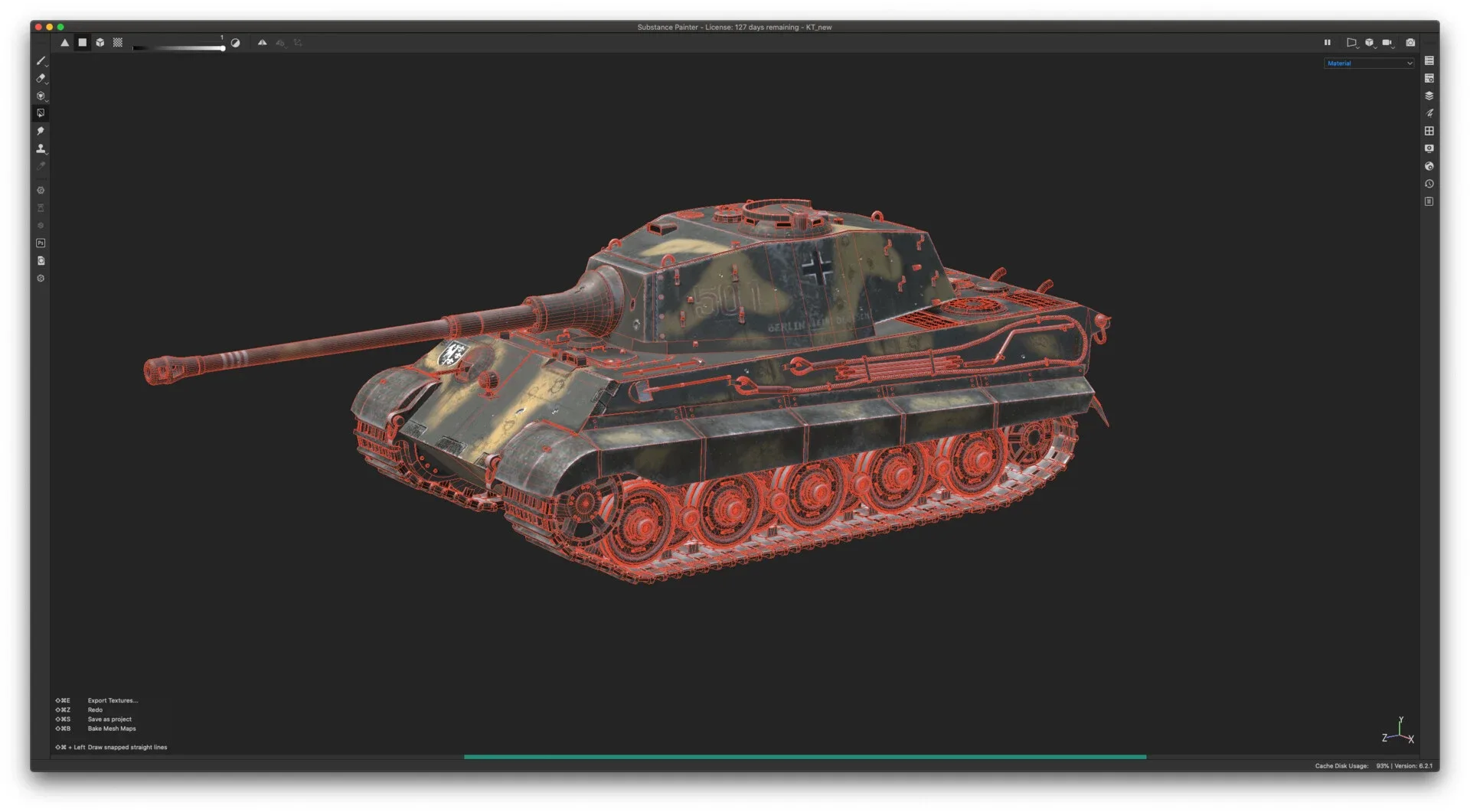 Tank Green Khaki Tiger 2 - King Tiger Koenig Tiger