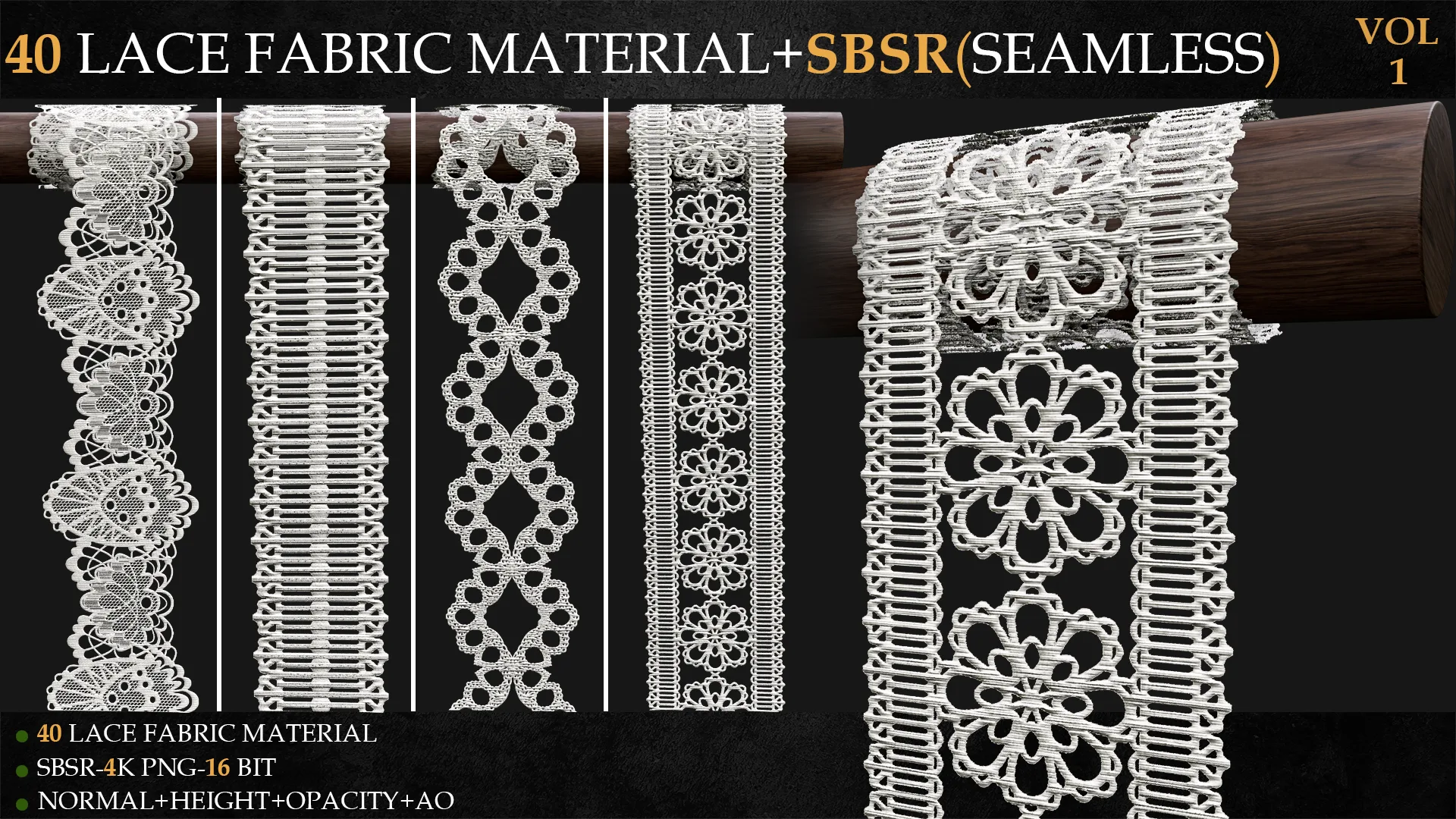 40 LACE FABRIC MATERIAL+SBSR(SEAMLESS)-VOL 1