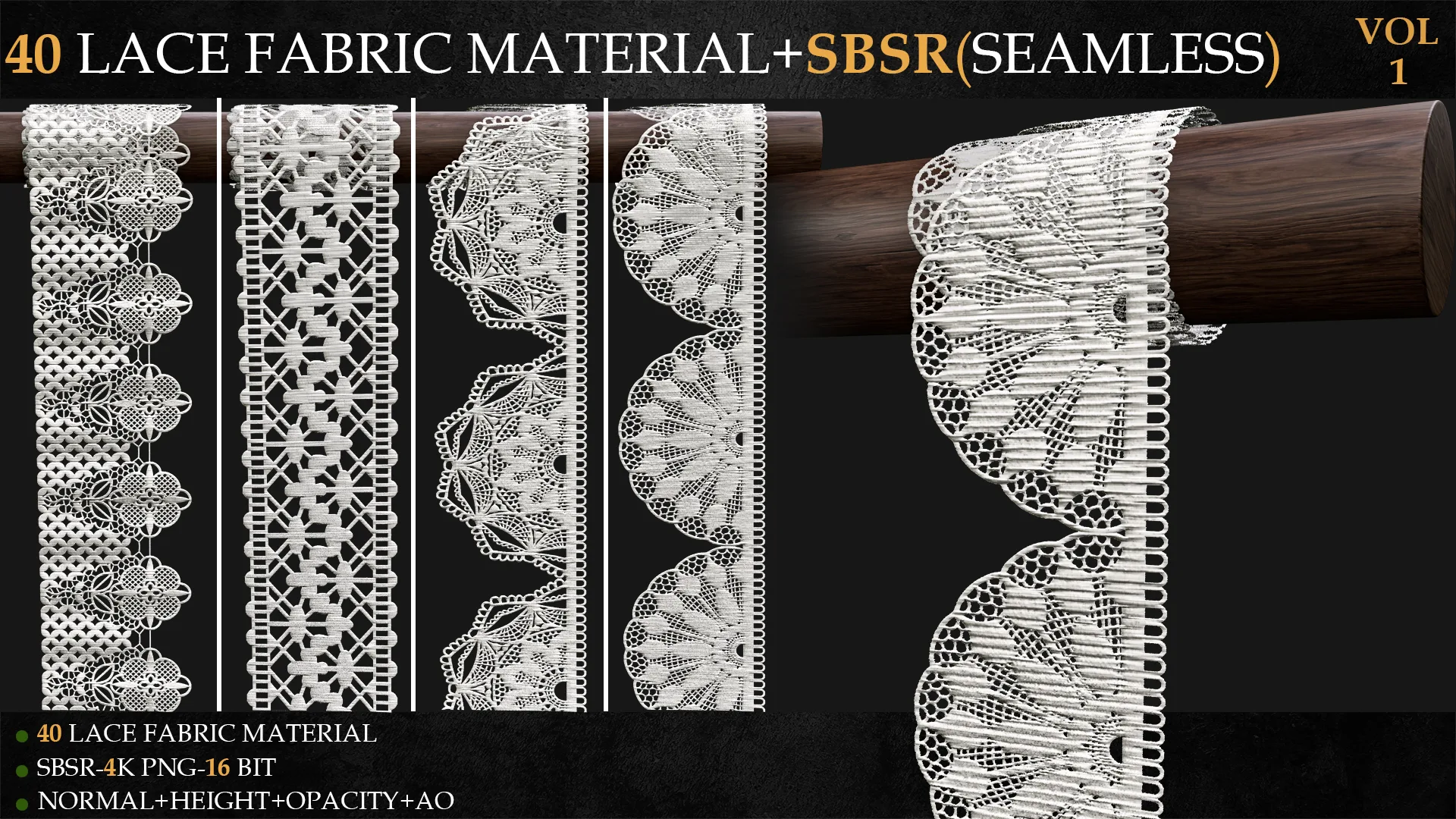 40 LACE FABRIC MATERIAL+SBSR(SEAMLESS)-VOL 1