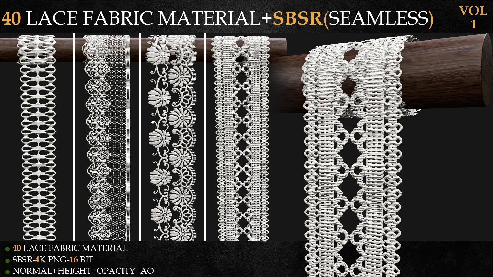 40 LACE FABRIC MATERIAL+SBSR(SEAMLESS)-VOL 1