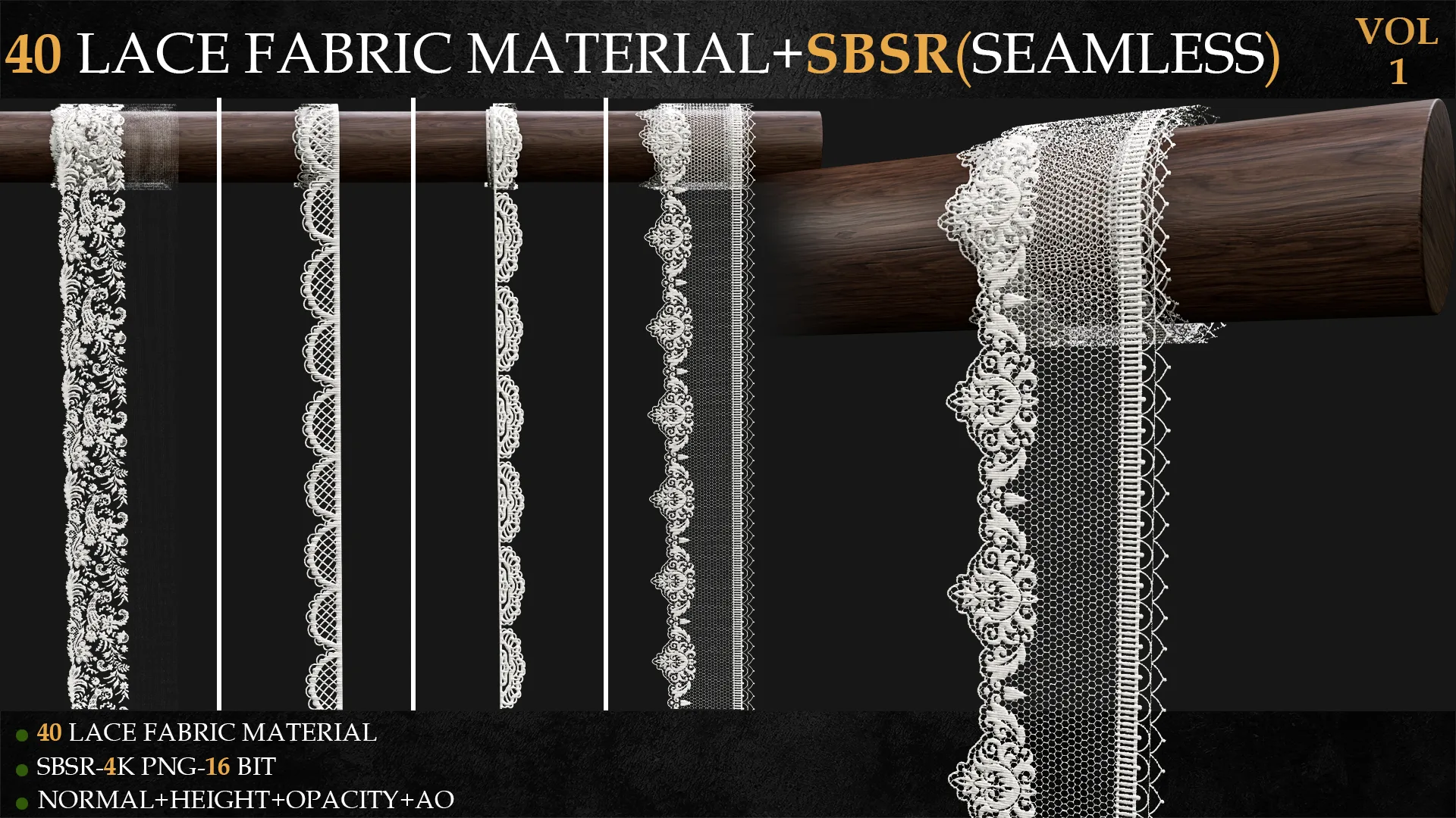 40 LACE FABRIC MATERIAL+SBSR(SEAMLESS)-VOL 1