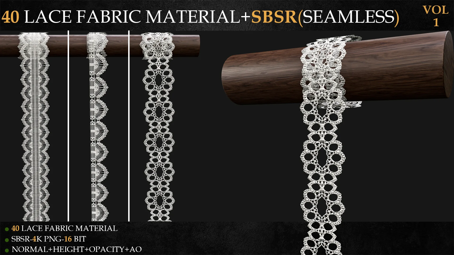 40 LACE FABRIC MATERIAL+SBSR(SEAMLESS)-VOL 1