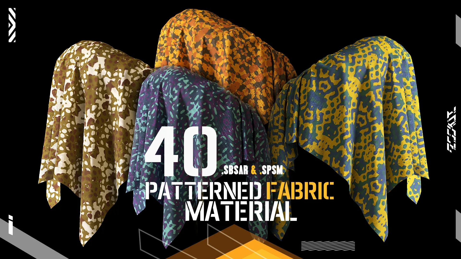 40 patterned fabric material(vol.3).sbsar &amp; .spsm