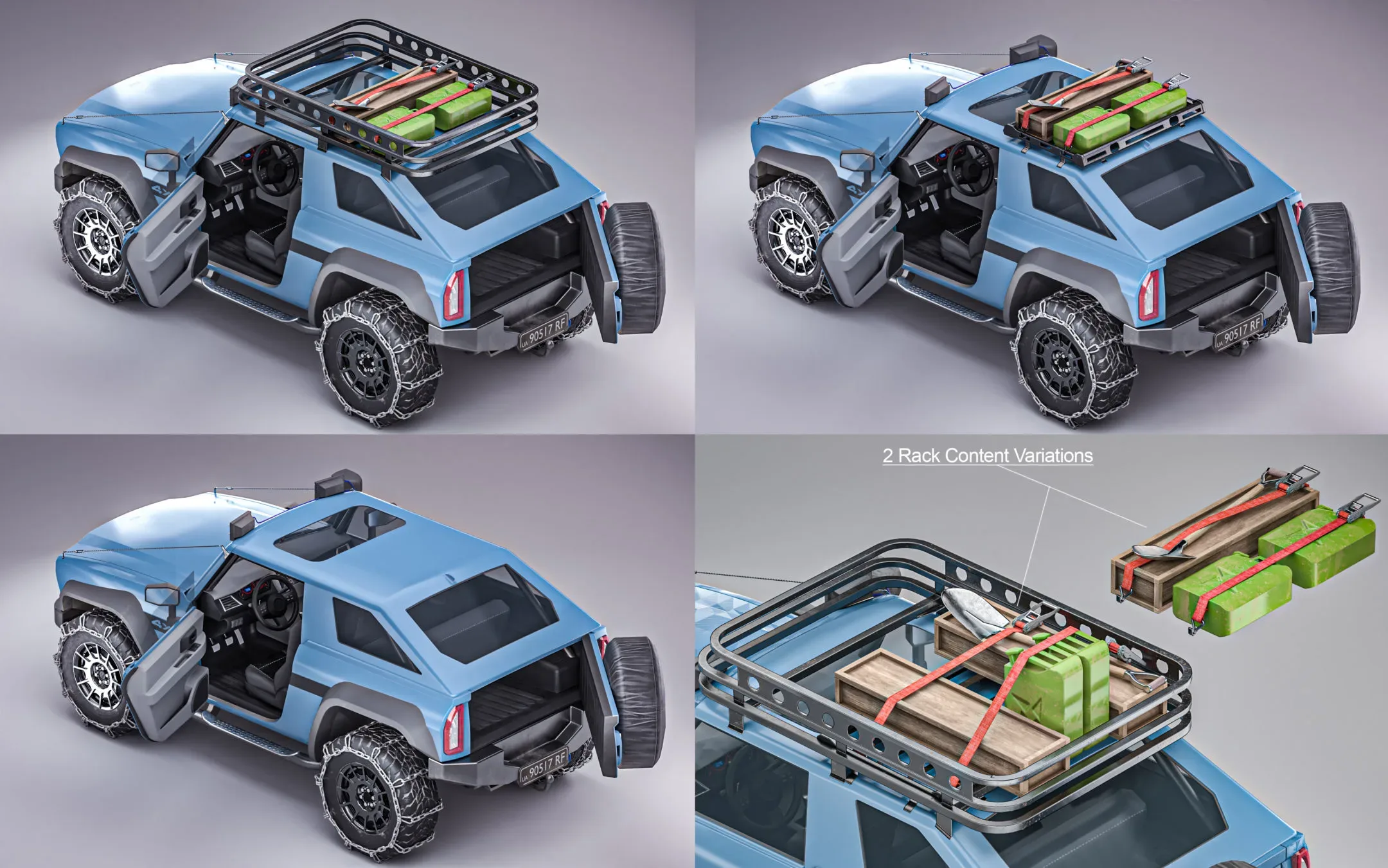 Generic Customizable SUV 4x4 Vehicle Game Ready