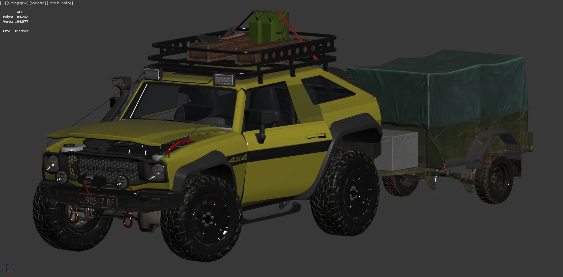 Generic Customizable SUV 4x4 Vehicle Game Ready