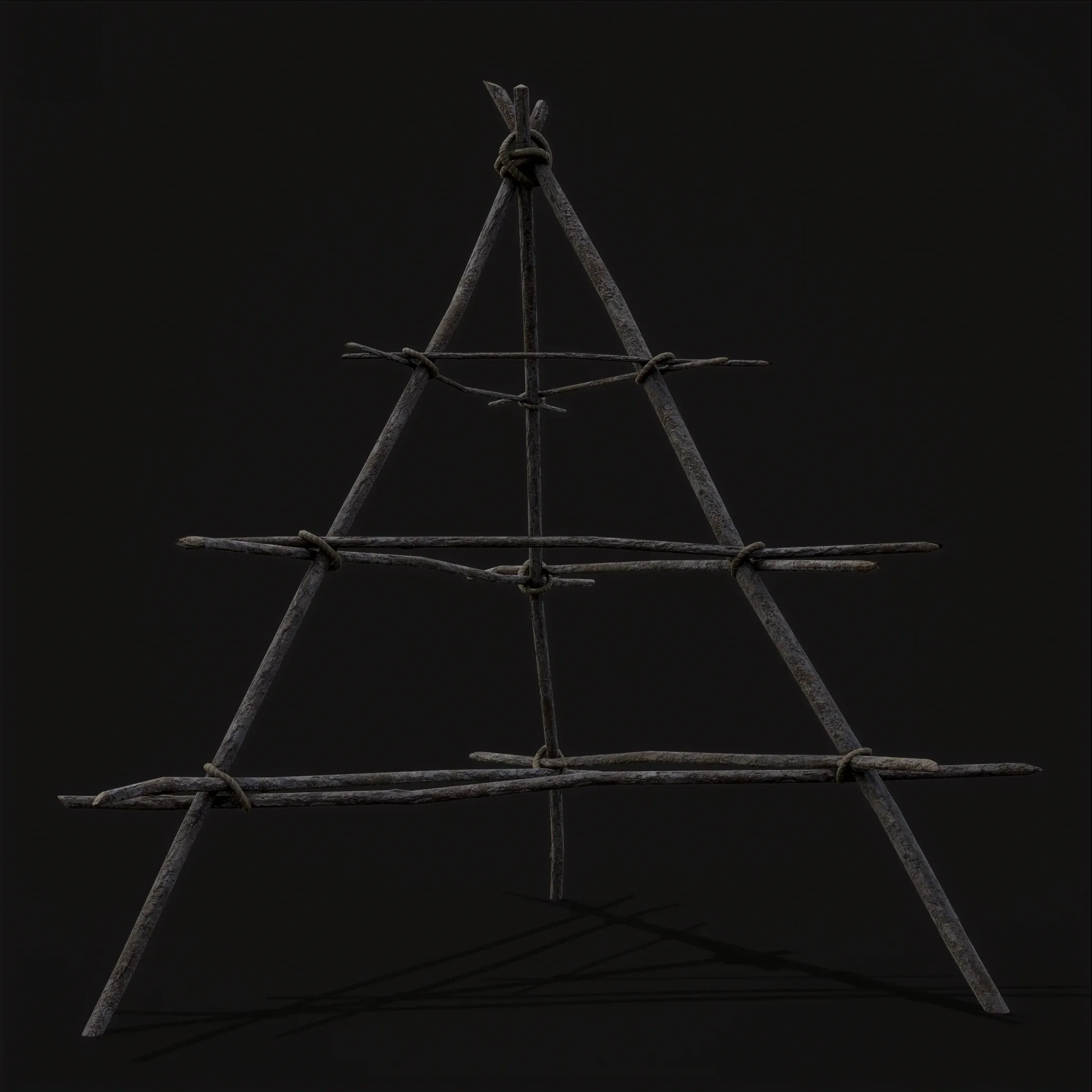 Primitive Tripod Meat Smoker