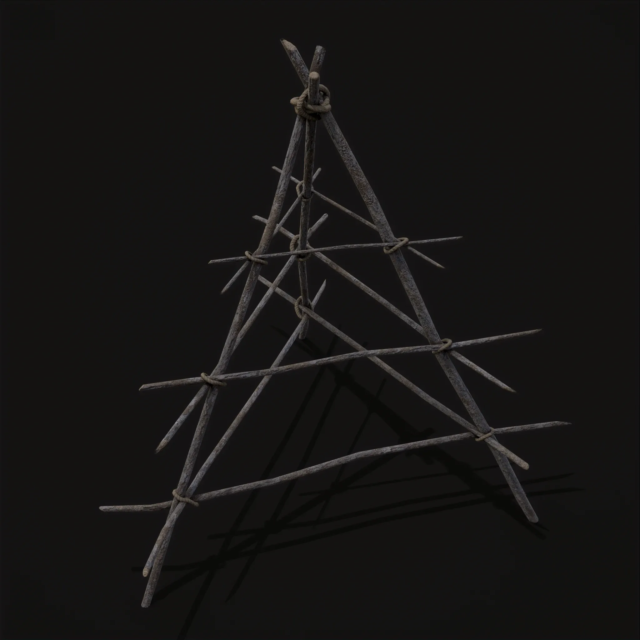 Primitive Tripod Meat Smoker