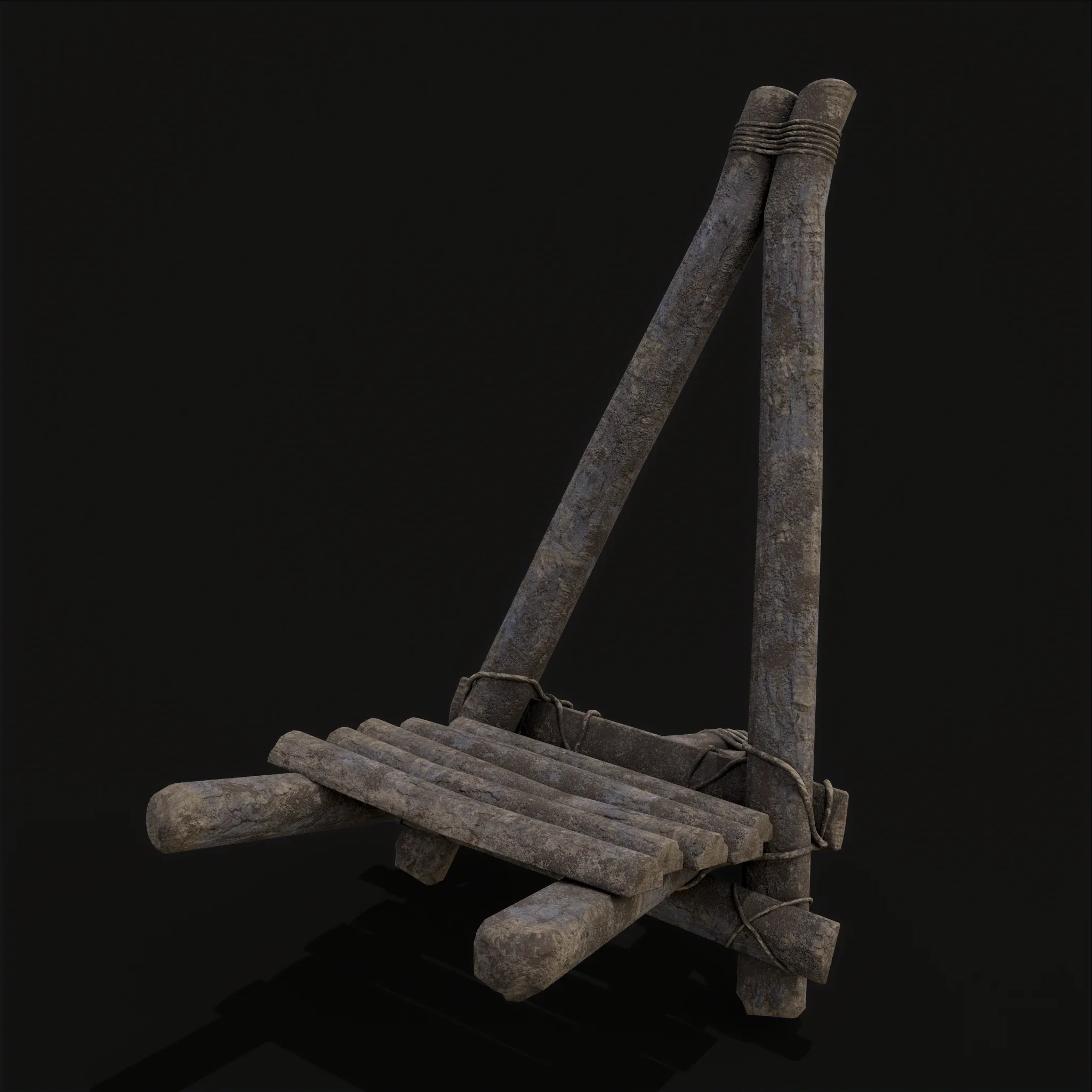 Primitive Lean To Log Chair