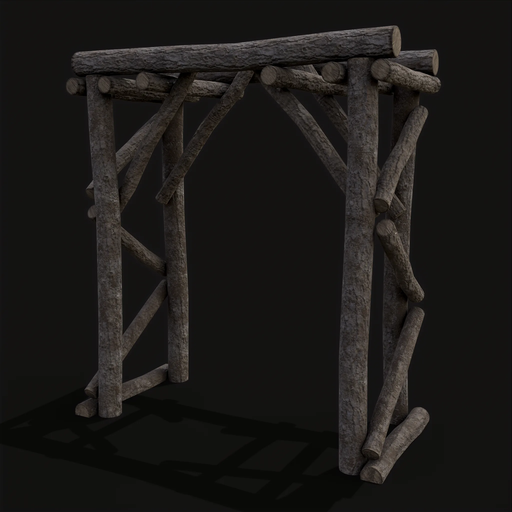 Primitive Log Archway