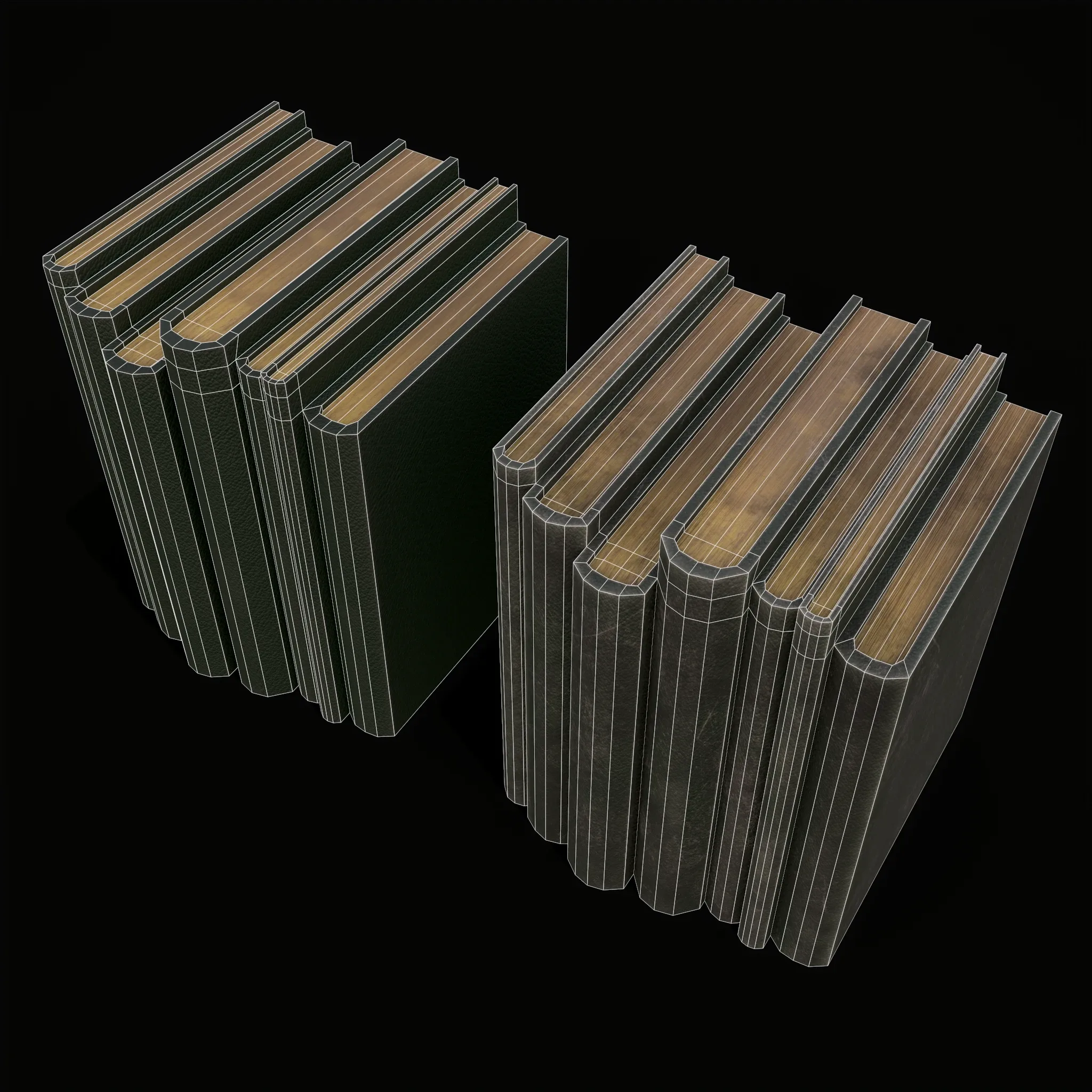 Simple Green Leather Books FlippedNormals