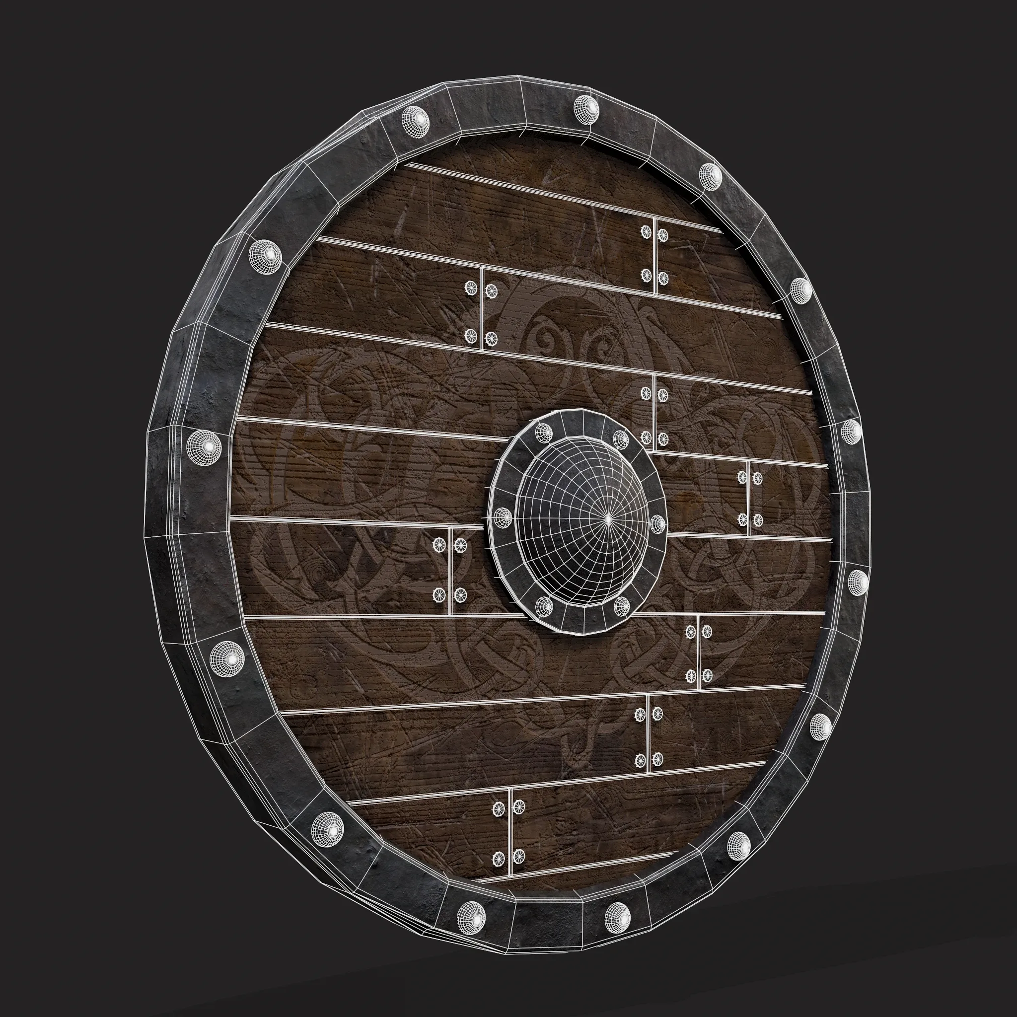 Viking Medieval Round Plank Shield