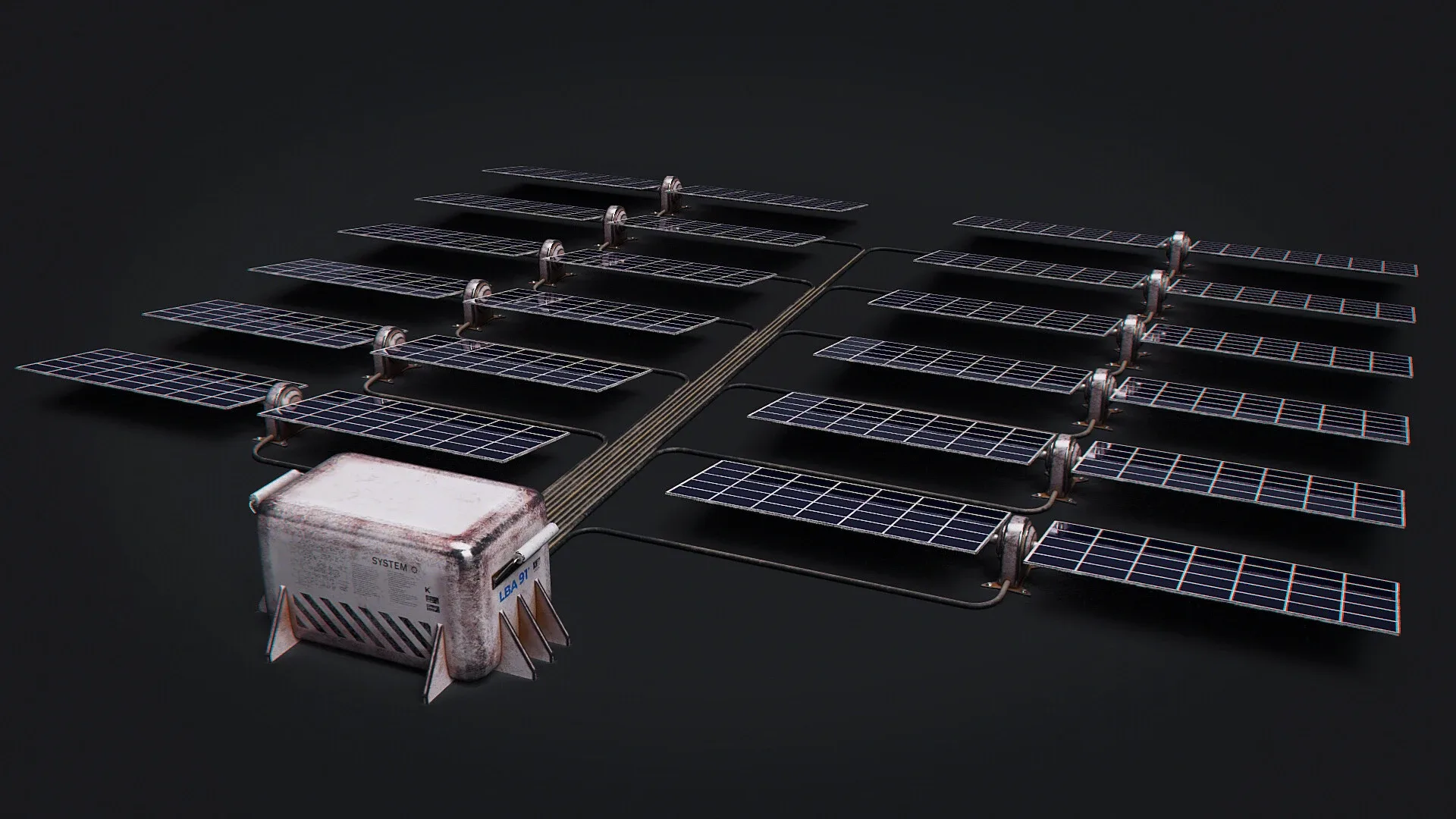 Solar Panels Set and Pack Source Files Attached 8K Textures