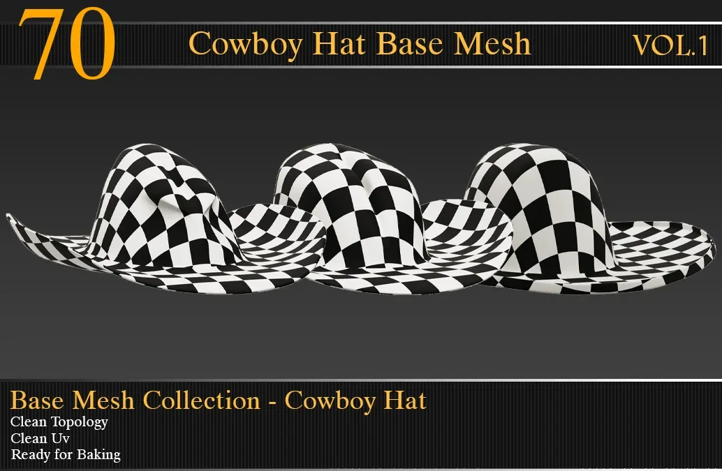 Cowboy Hat Base Mesh vol_01