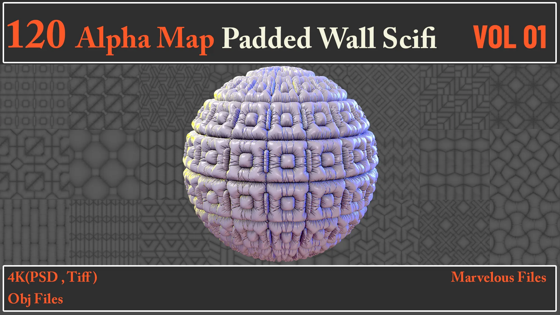 120 Alpha Maps Padded Wall SCIFI