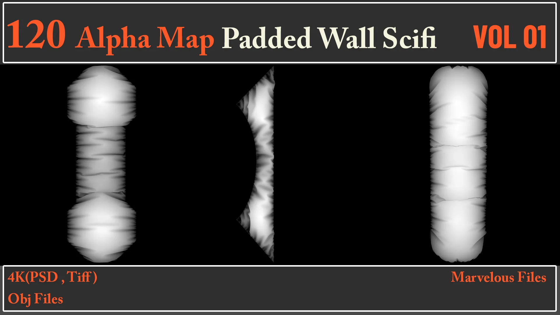 120 Alpha Maps Padded Wall SCIFI