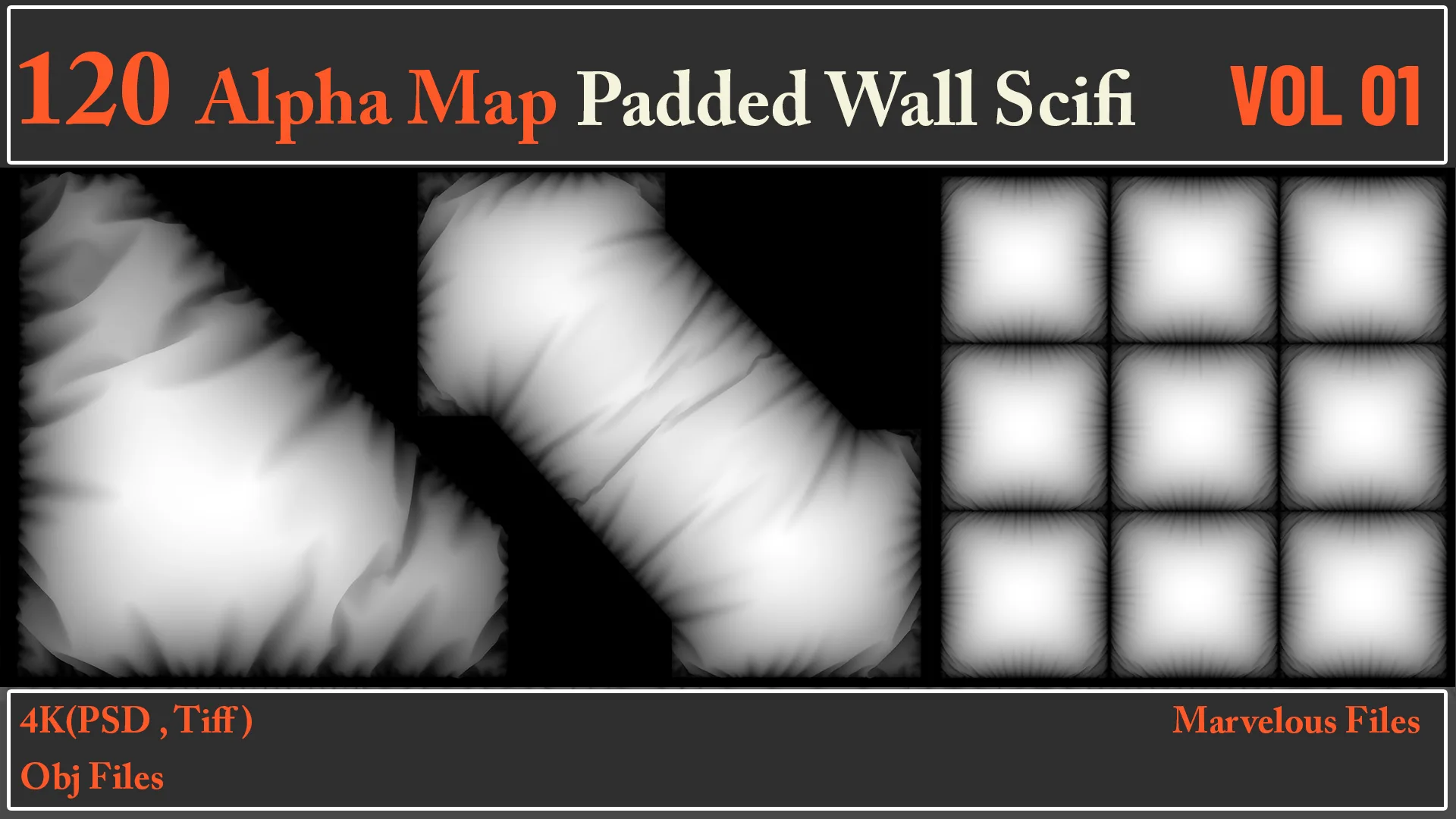 120 Alpha Maps Padded Wall SCIFI