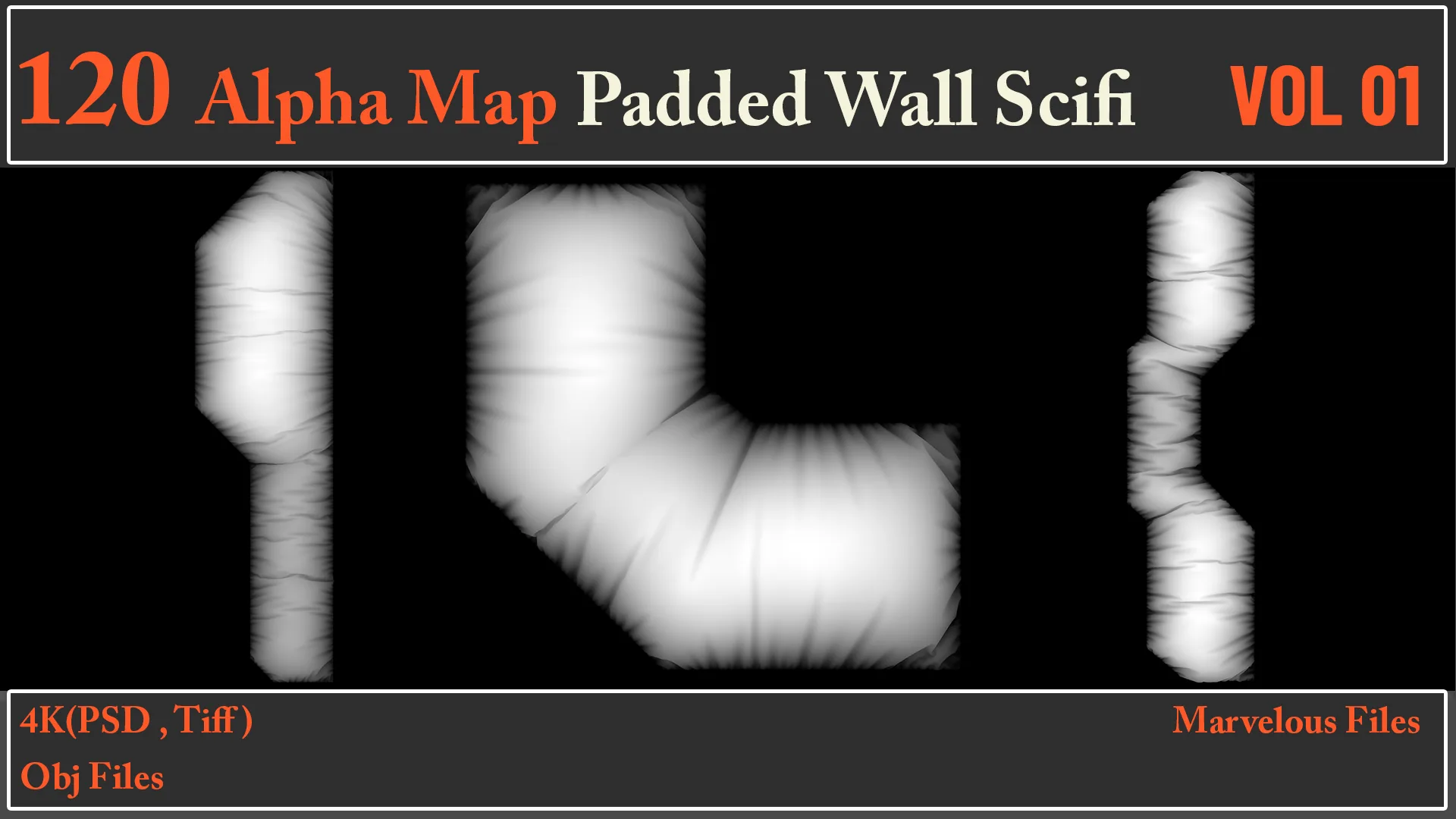 120 Alpha Maps Padded Wall SCIFI