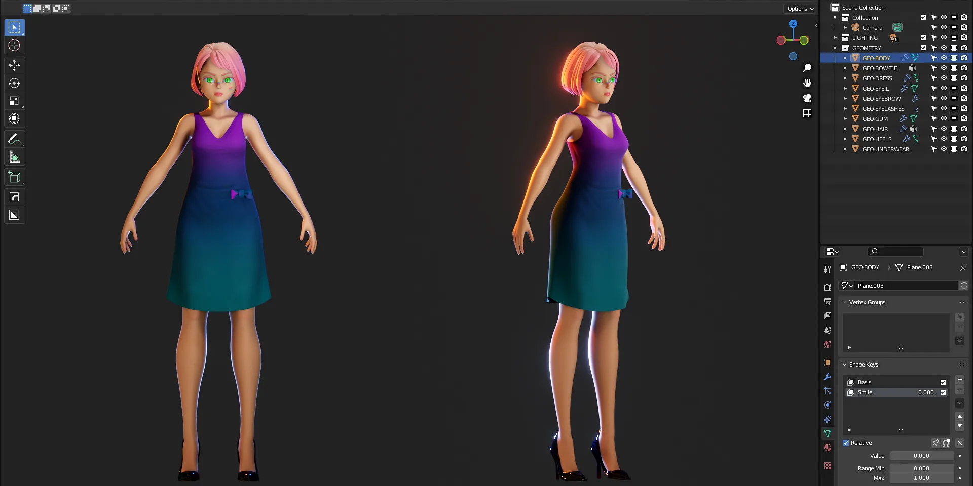 3d Modeling - Girl - Isabella - Blender 3.0