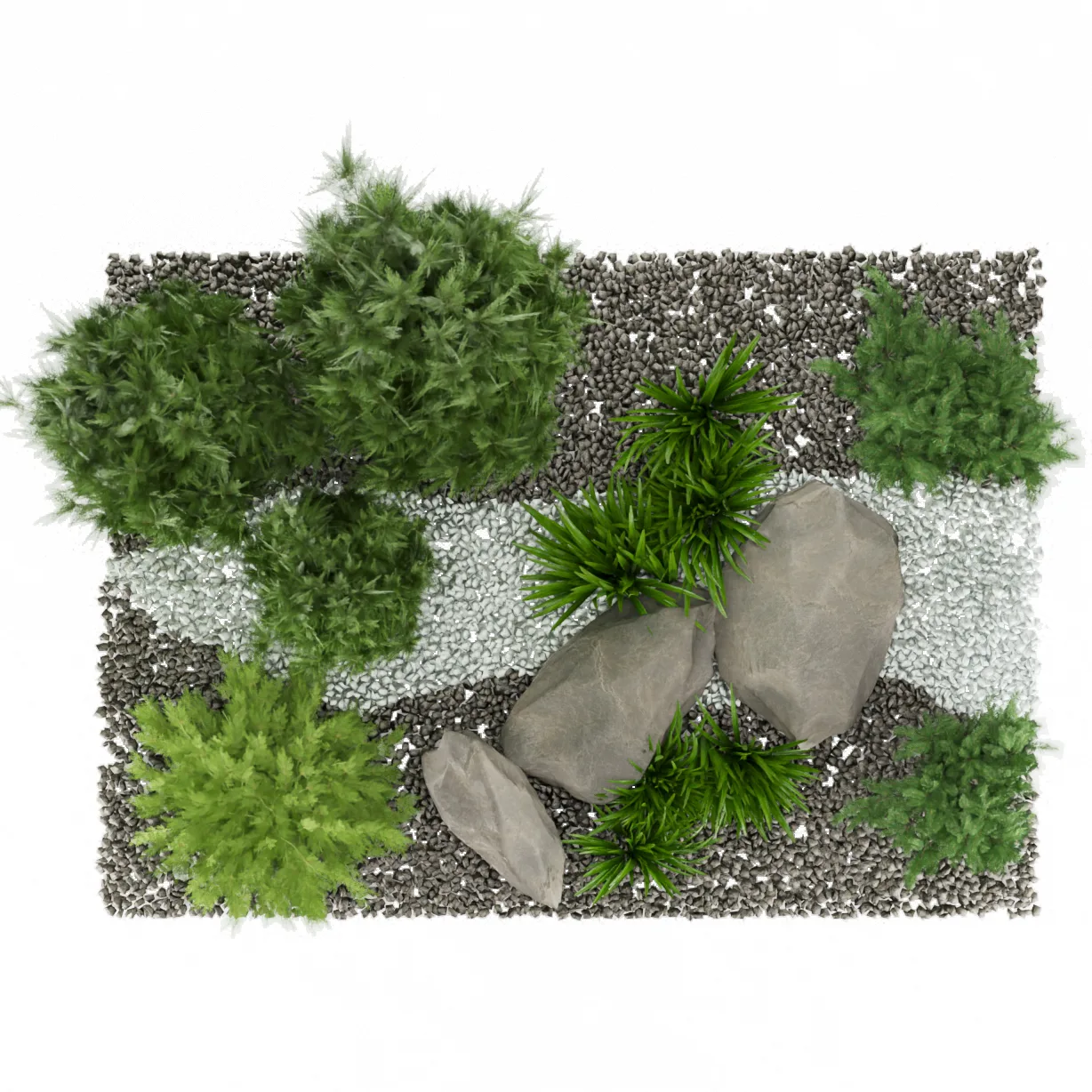 Collection plant vol 156 - stone - leaf - blender - 3dmax - cinema 4d