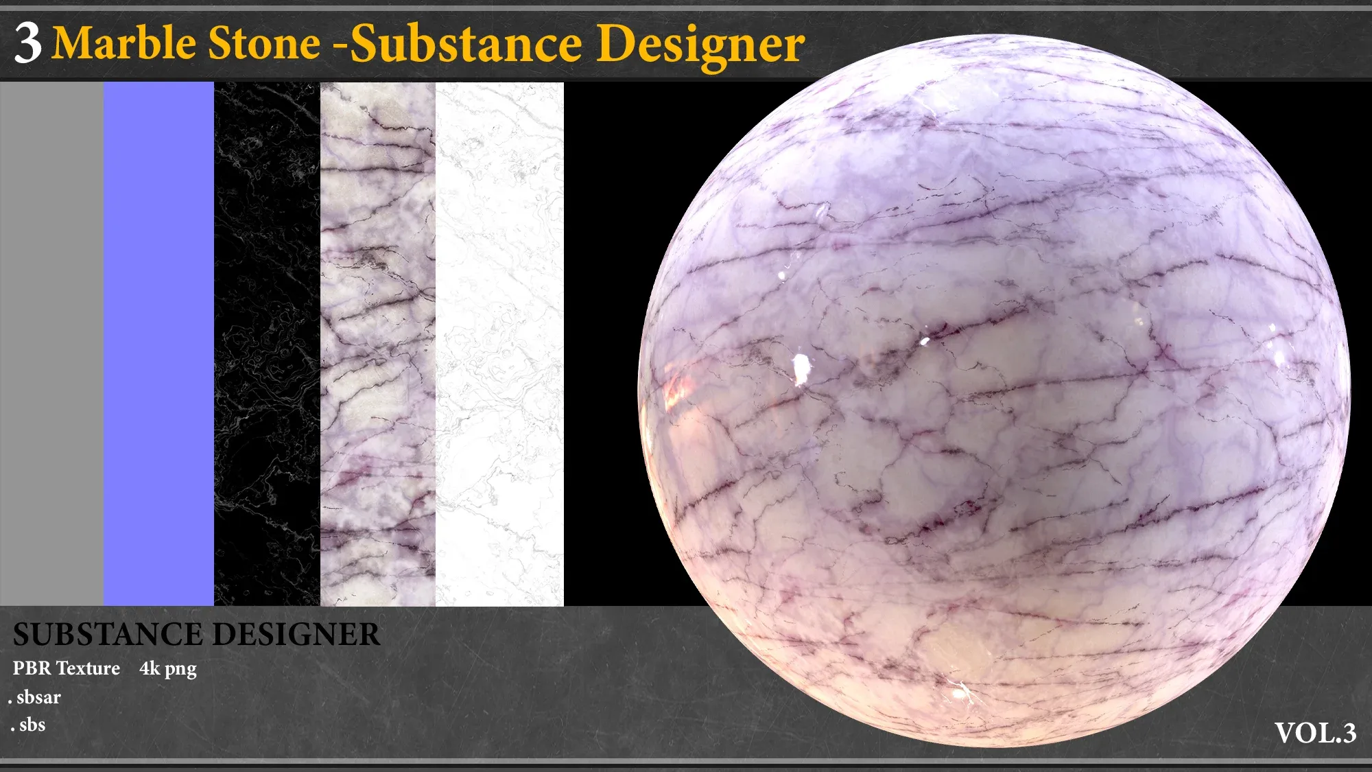 3 Marble Stone Material_Substance Designer_vol.3