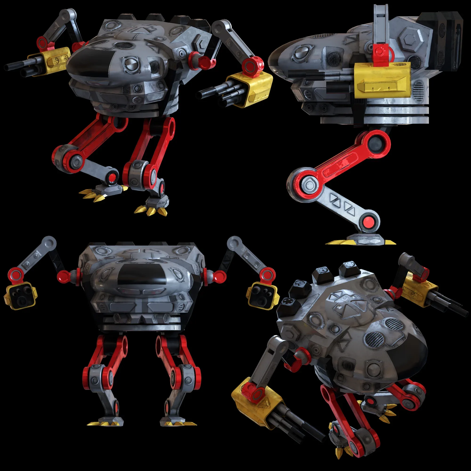 game ready textured MECH bundle (PBR 4k lowpoly)