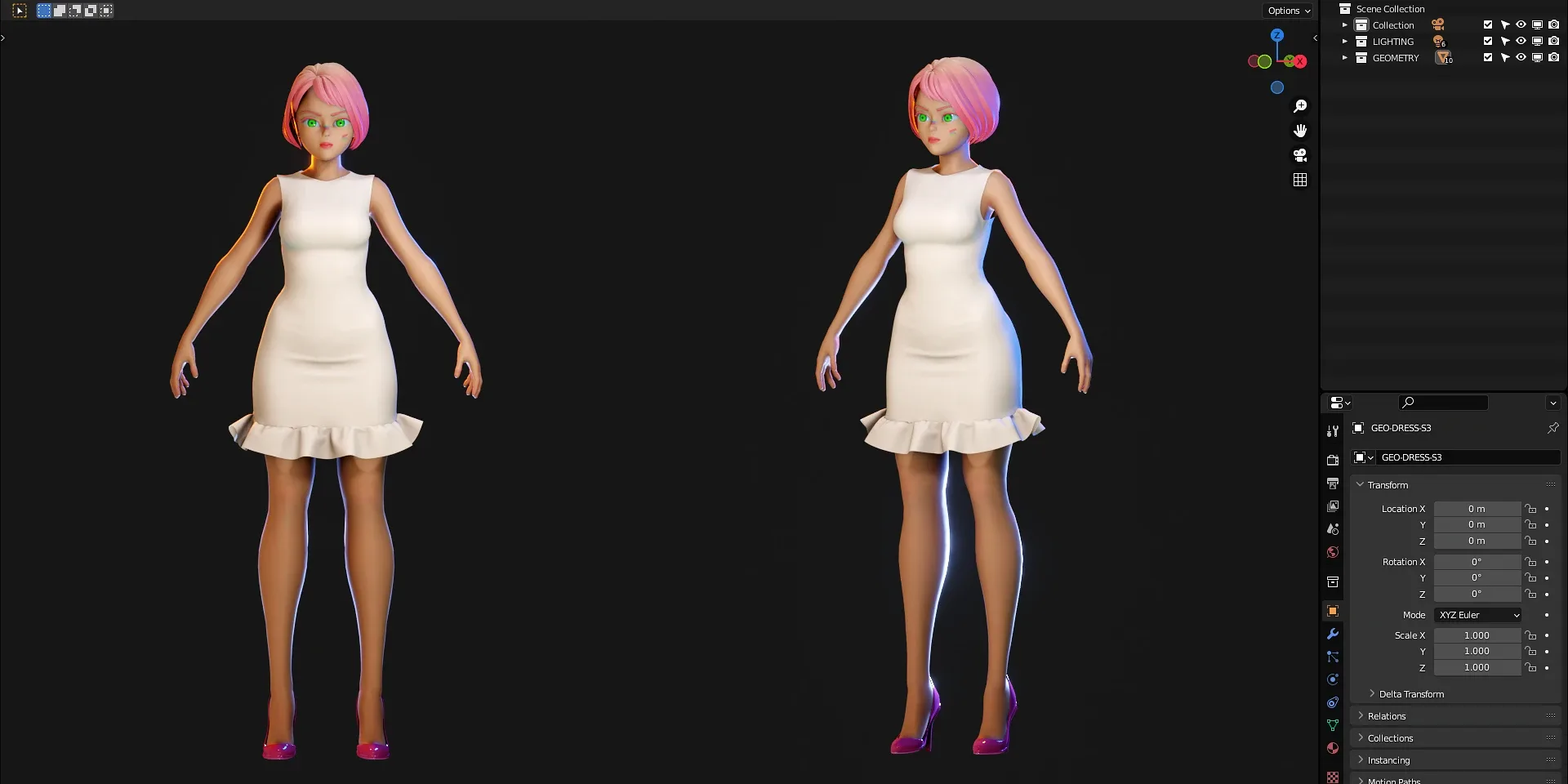 3d Modeling - Girl - Isabella Style 3 - Blender 3.0
