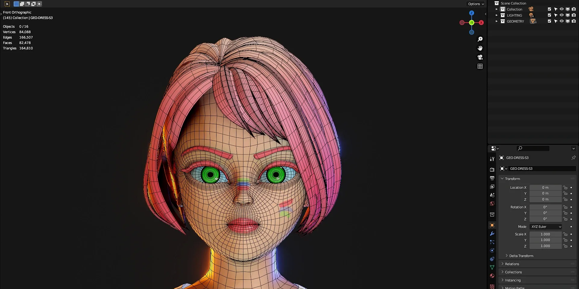 3d Modeling - Girl - Isabella Style 3 - Blender 3.0