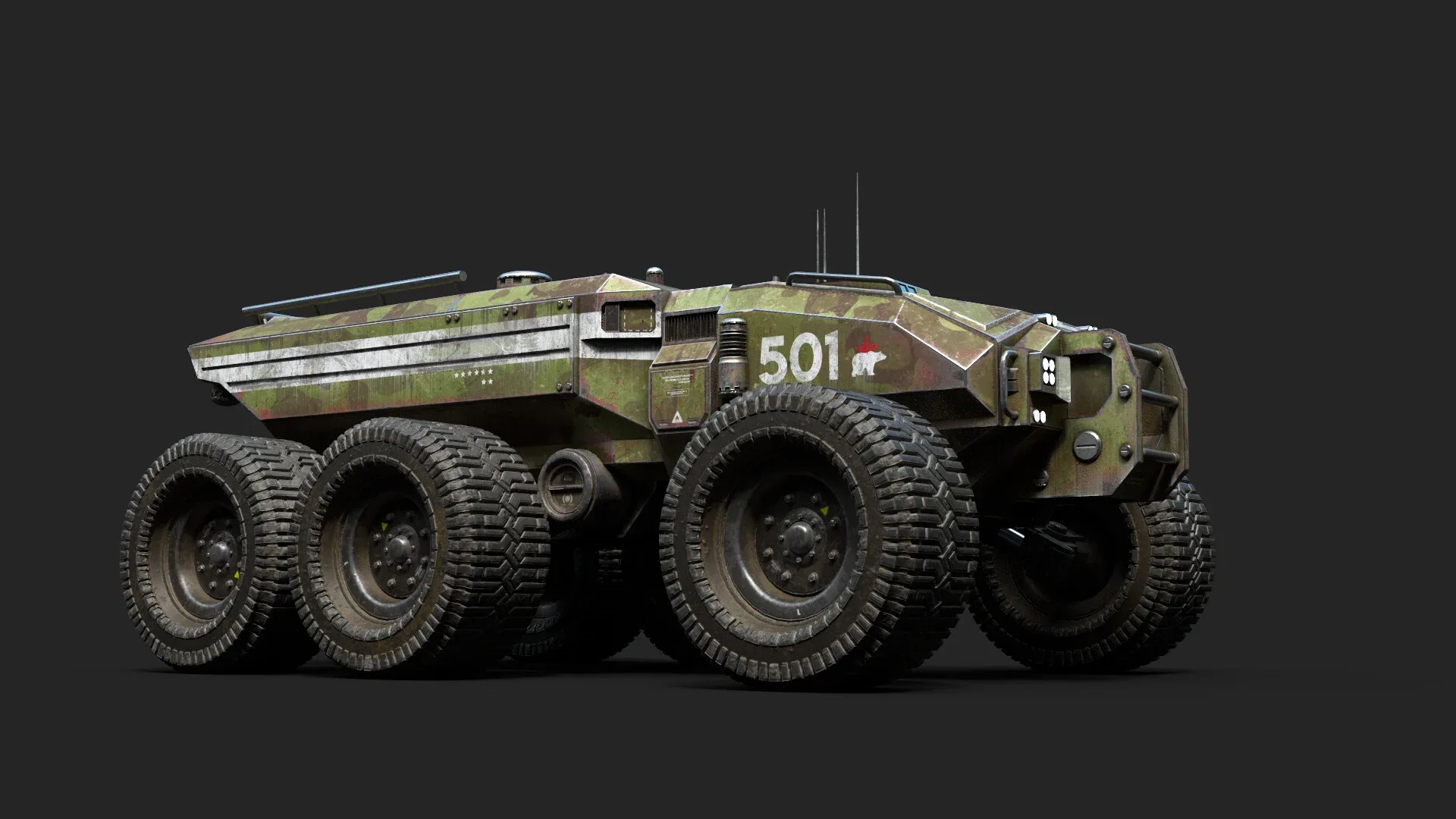 Technical Vehicle transporter Source Files Attached 8K Textures