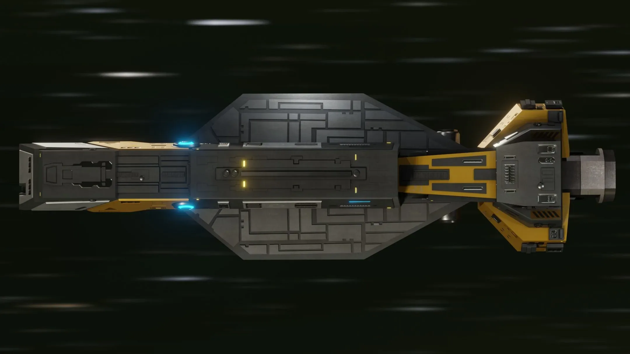 Ninveh Cargo Spaceship Low-poly 3D model
