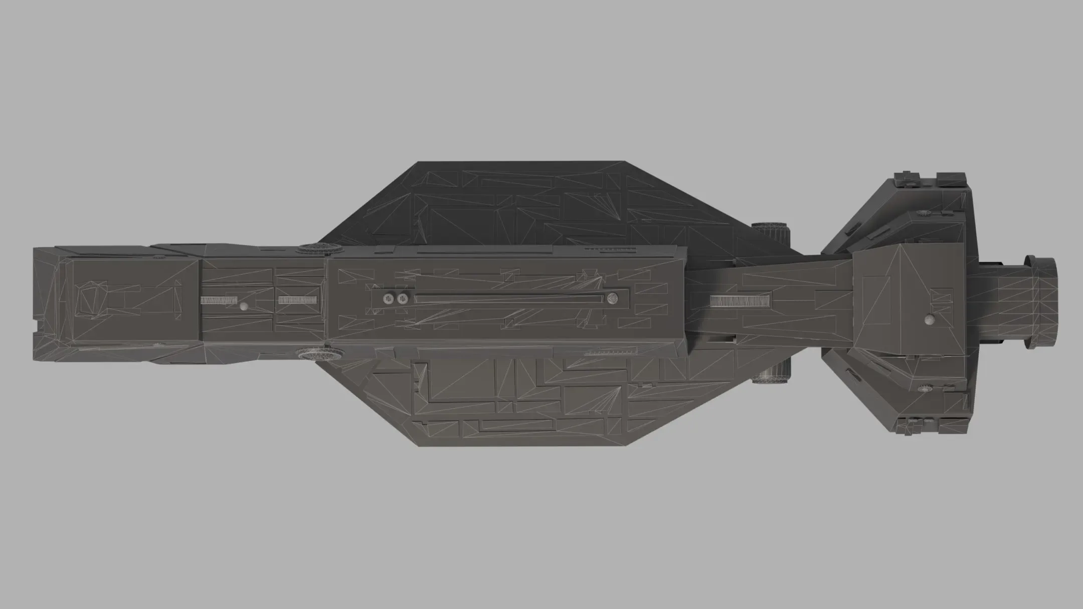 Ninveh Cargo Spaceship Low-poly 3D model