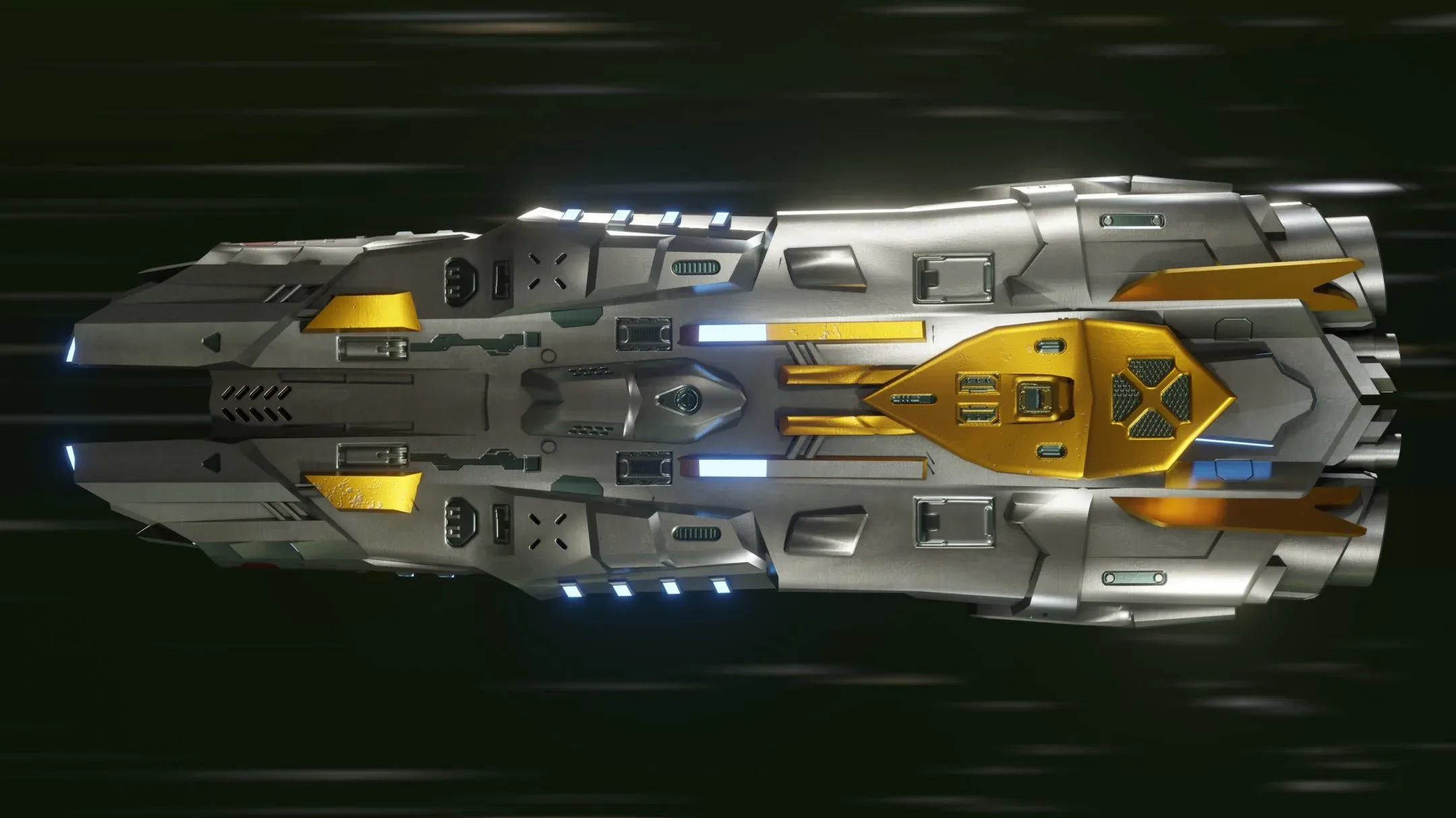 BC Barbara Spaceship Low-poly 3D model