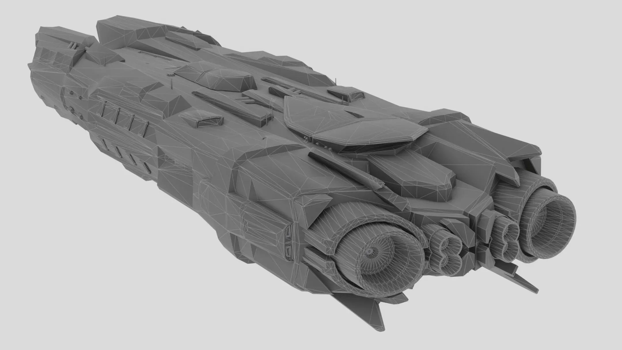 BC Barbara Spaceship Low-poly 3D model